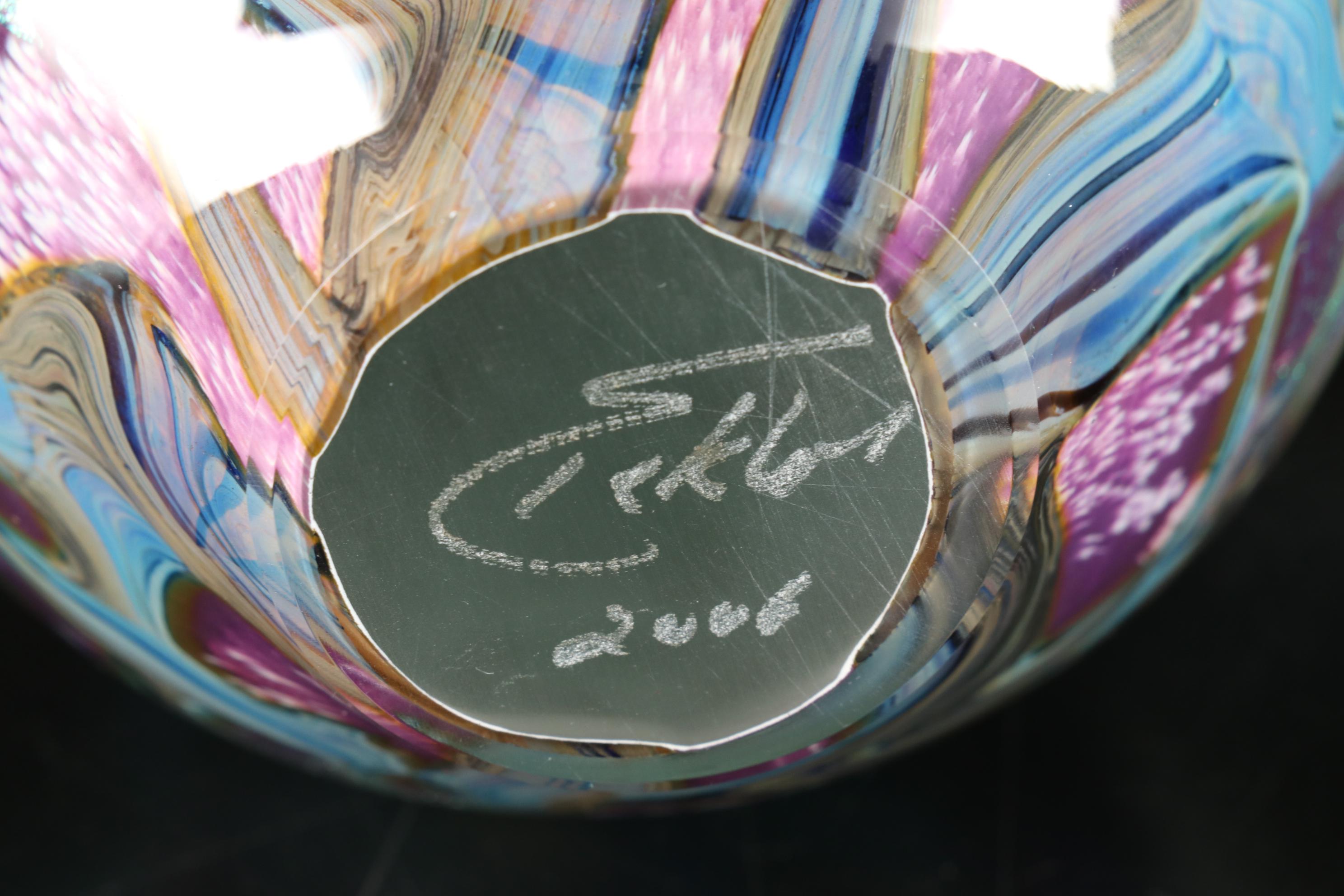 Robert Eickholt "Deep Sea" Handblown Art Glass Paperweight, 2006