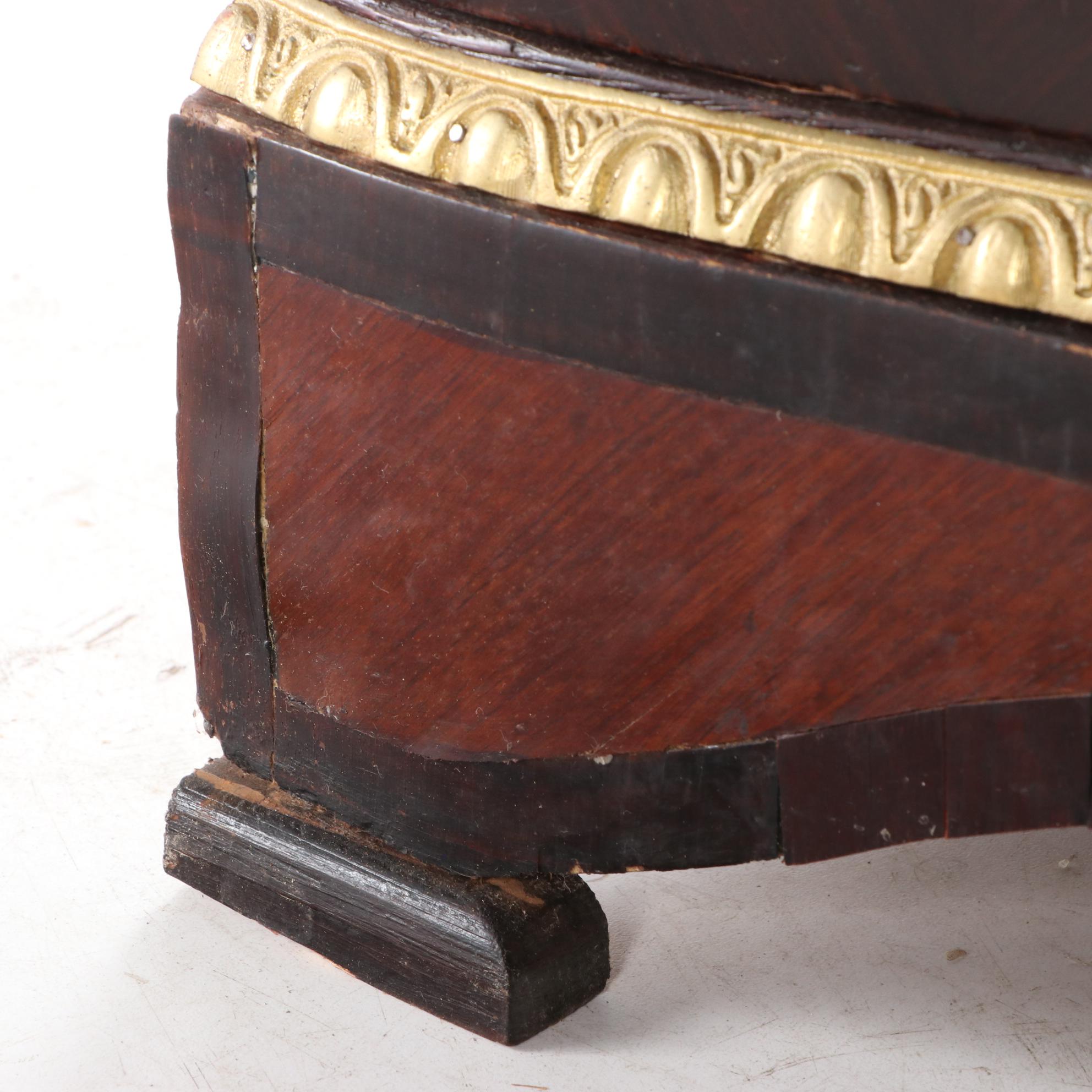 Napoleon III Style Gilt Metal-Mounted Kingwood and Marble Top Cabinet