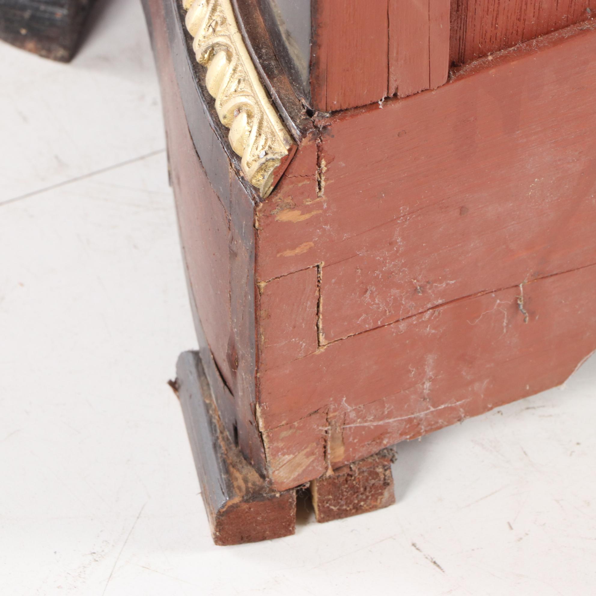 Napoleon III Style Gilt Metal-Mounted Kingwood and Marble Top Cabinet