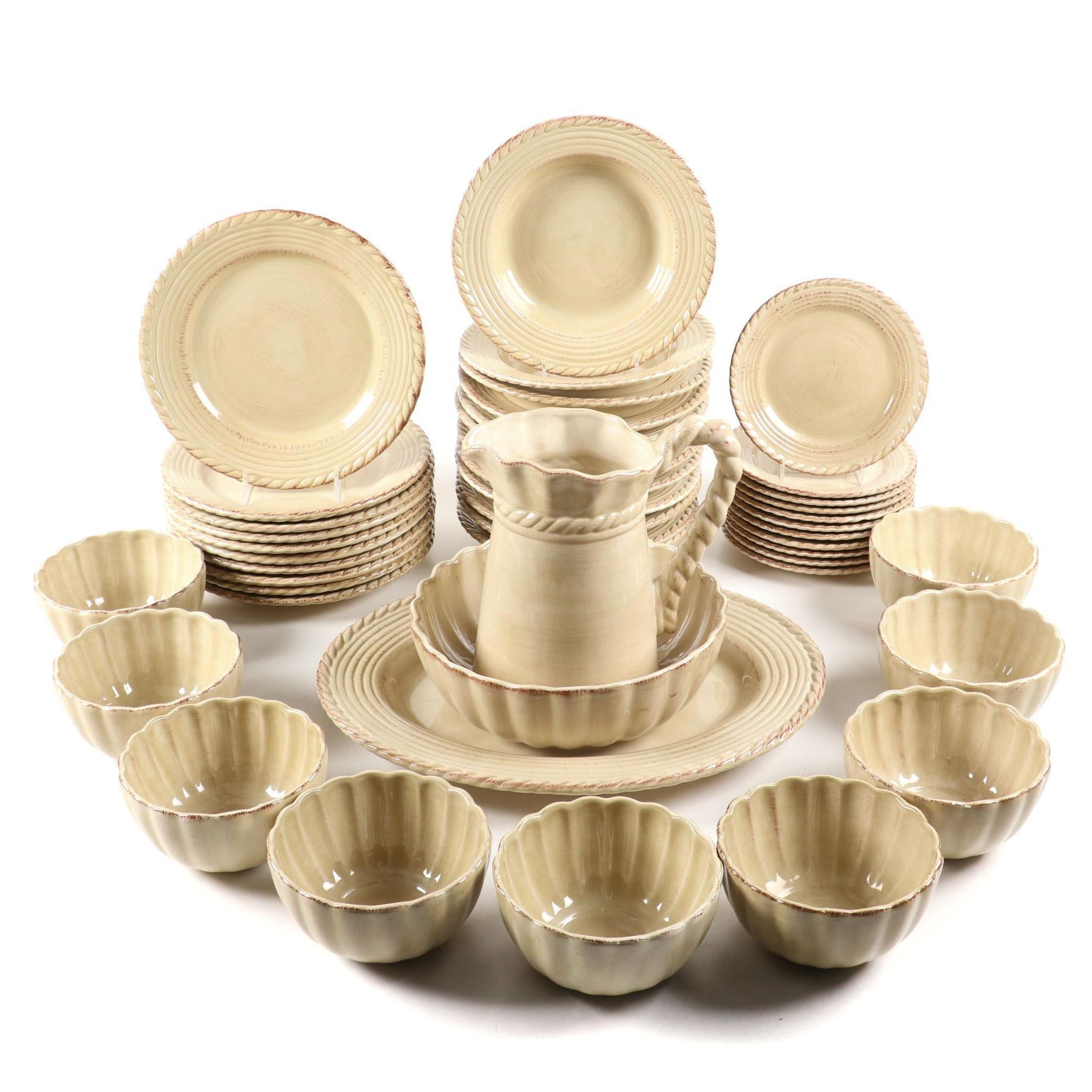 Z Gallerie "Lucca" Hand-Painted Ceramic Dinnerware