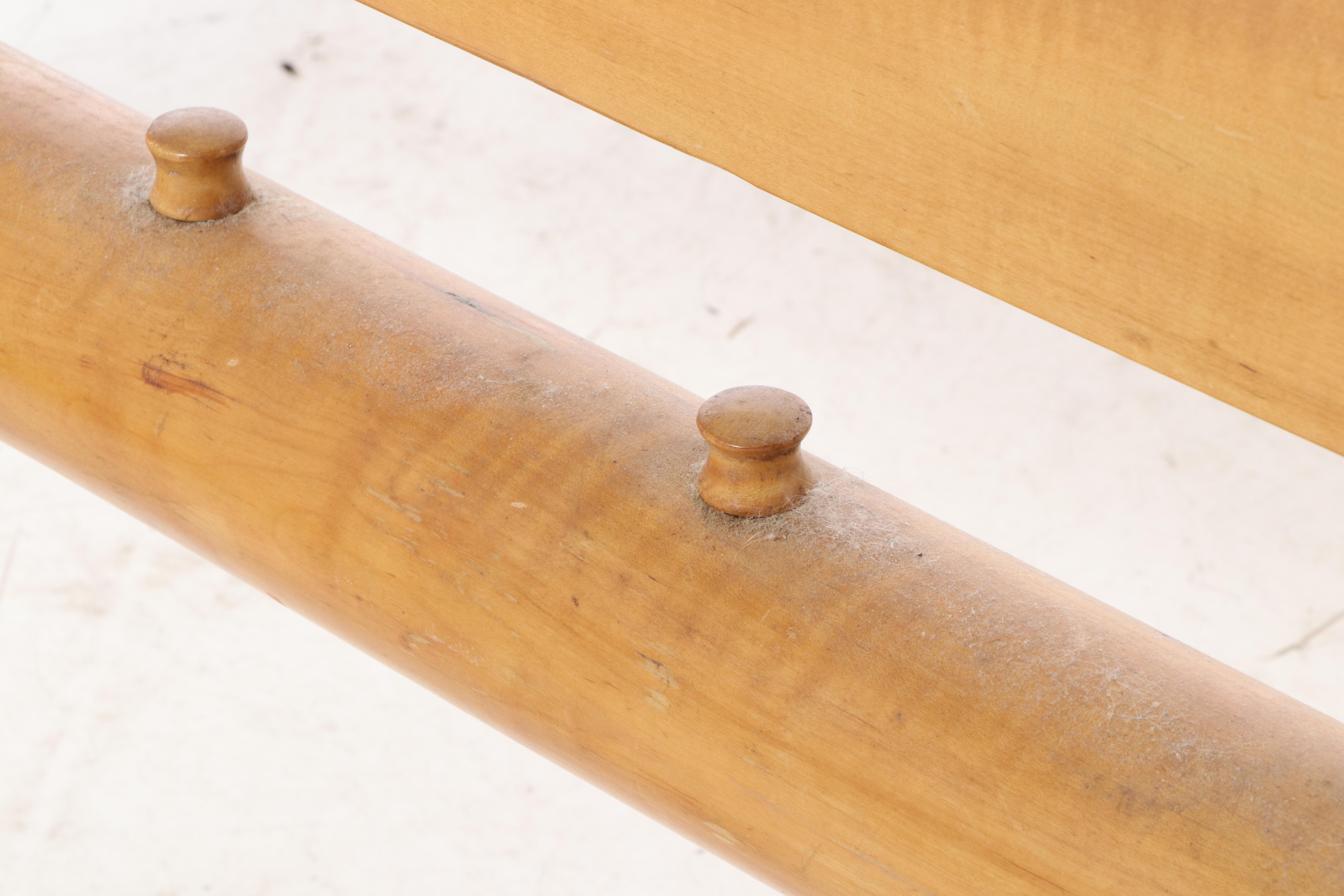 American Primitive Tiger Maple Full Size Bed Frame, 1830-1840