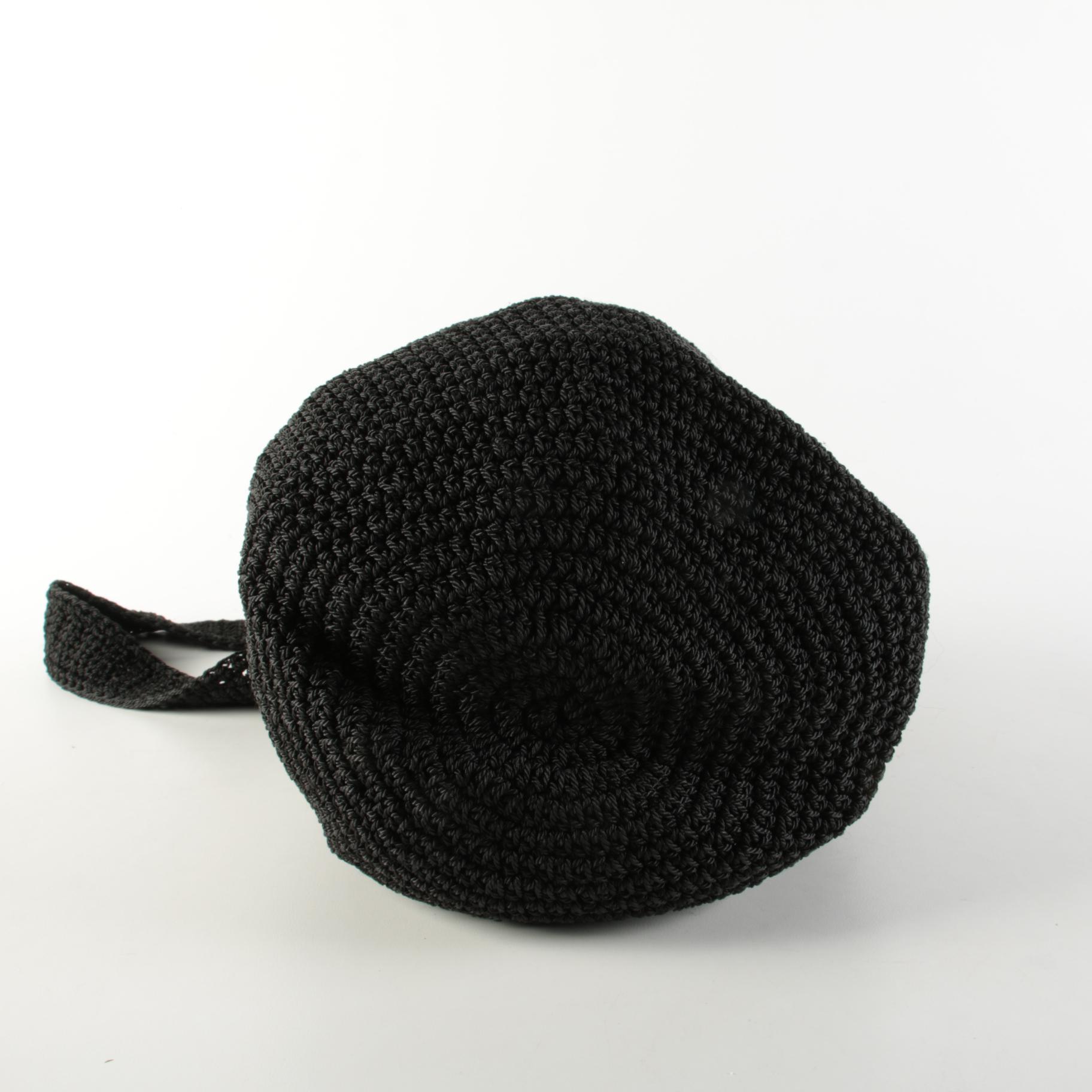 Aruna Black Hobo Bag and Saddle River Black Crochet Tote