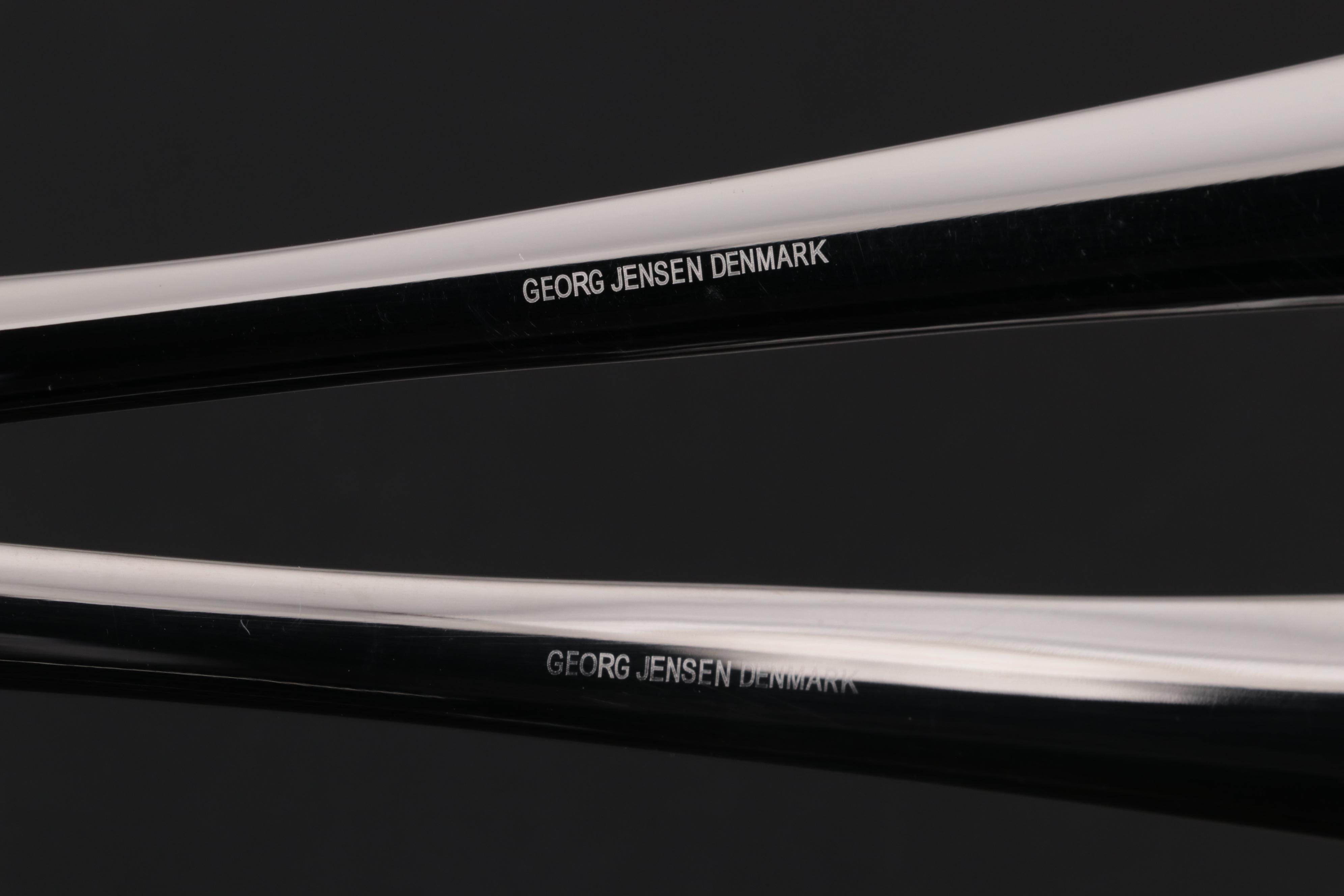 Georg Jensen "Alfredo" Cheese Knives and "Duo" Salad Servers