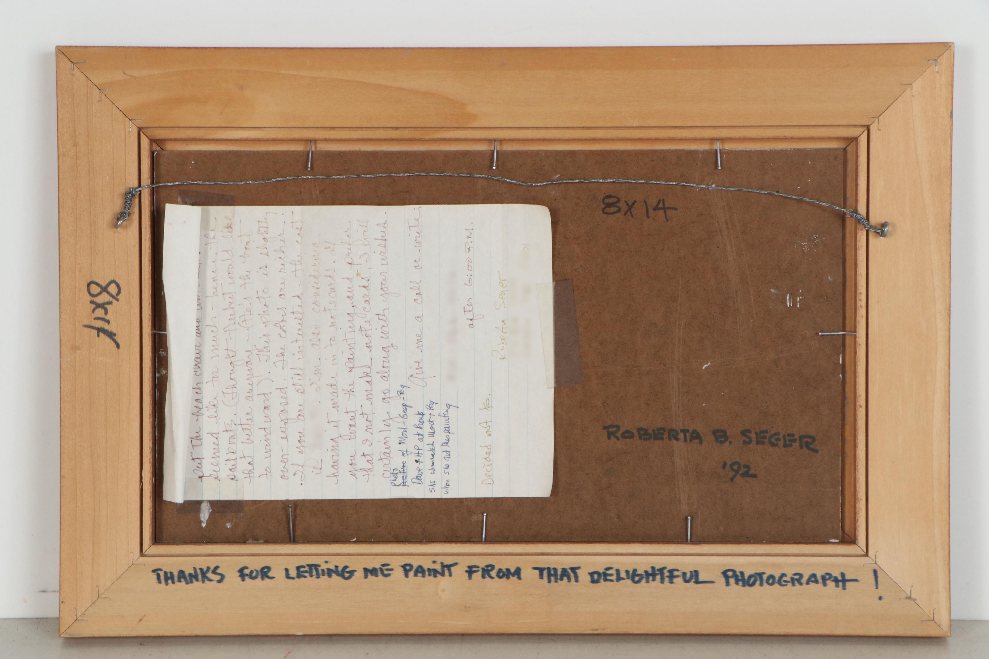 Roberta B. Seger Oil Painting of Children on Beach, 1992