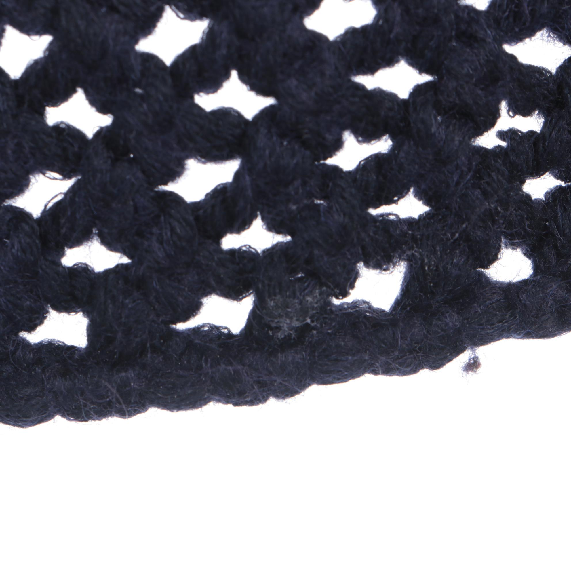 Marc Jacobs Navy Blue Mesh-Stitch Knit Pullover Sweater