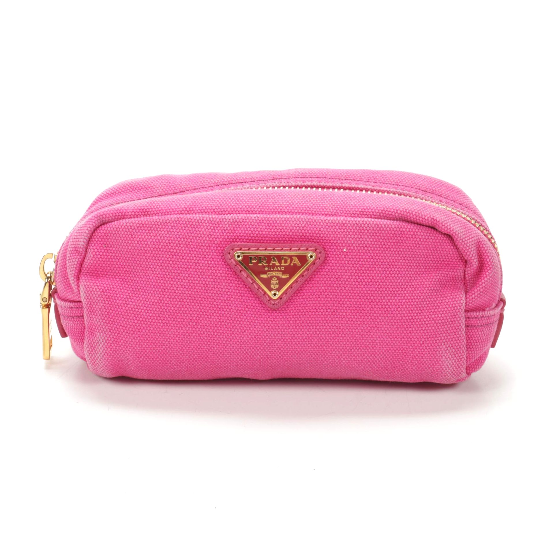 Prada Accessory Pouch in Pink Canvas
