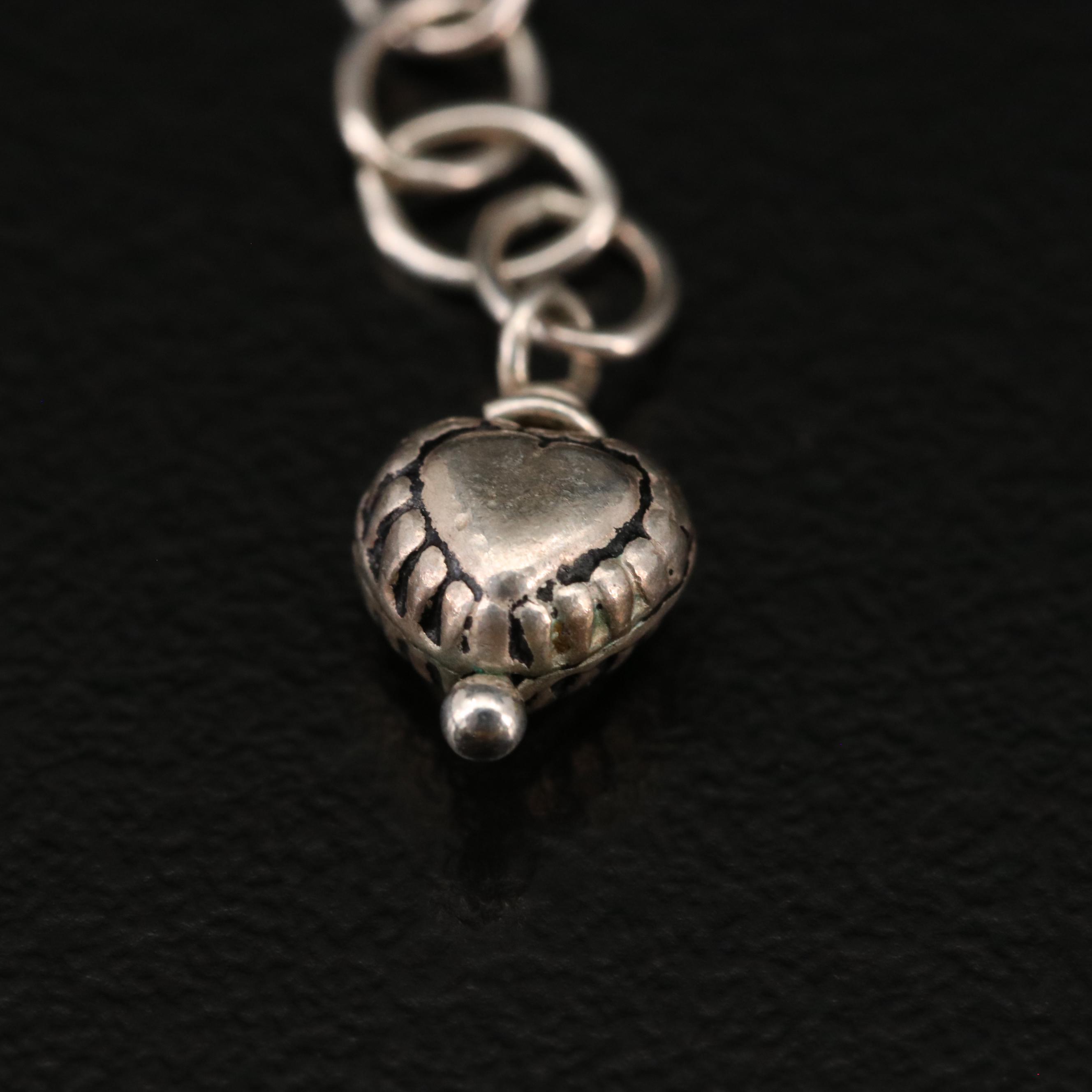 Sterling Flower Necklace Including Rutilated Quartz, Agate and Pearl