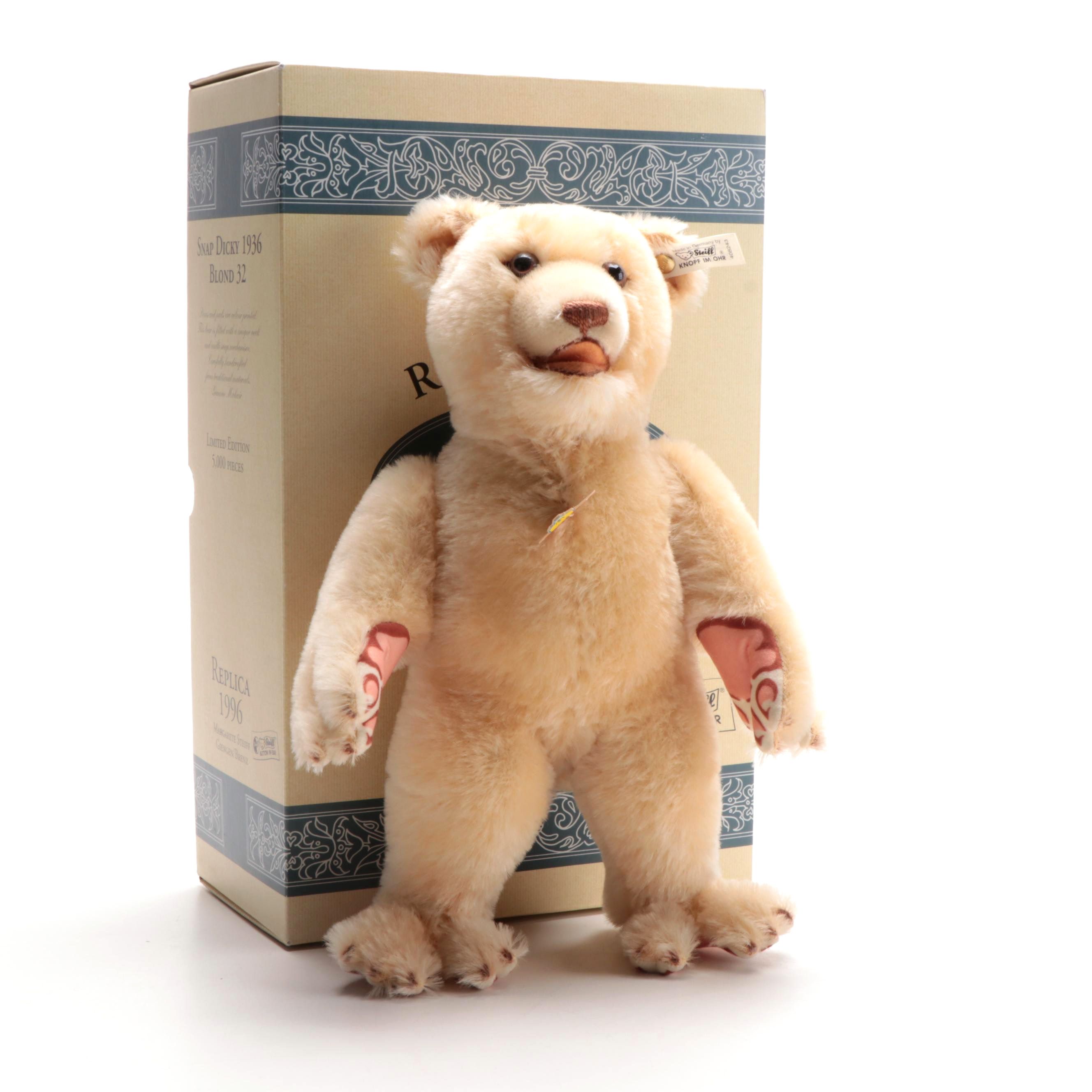 Steiff Limited Edition "Schnapp-Dicky Blond 32" 1 936 Replica, with COA
