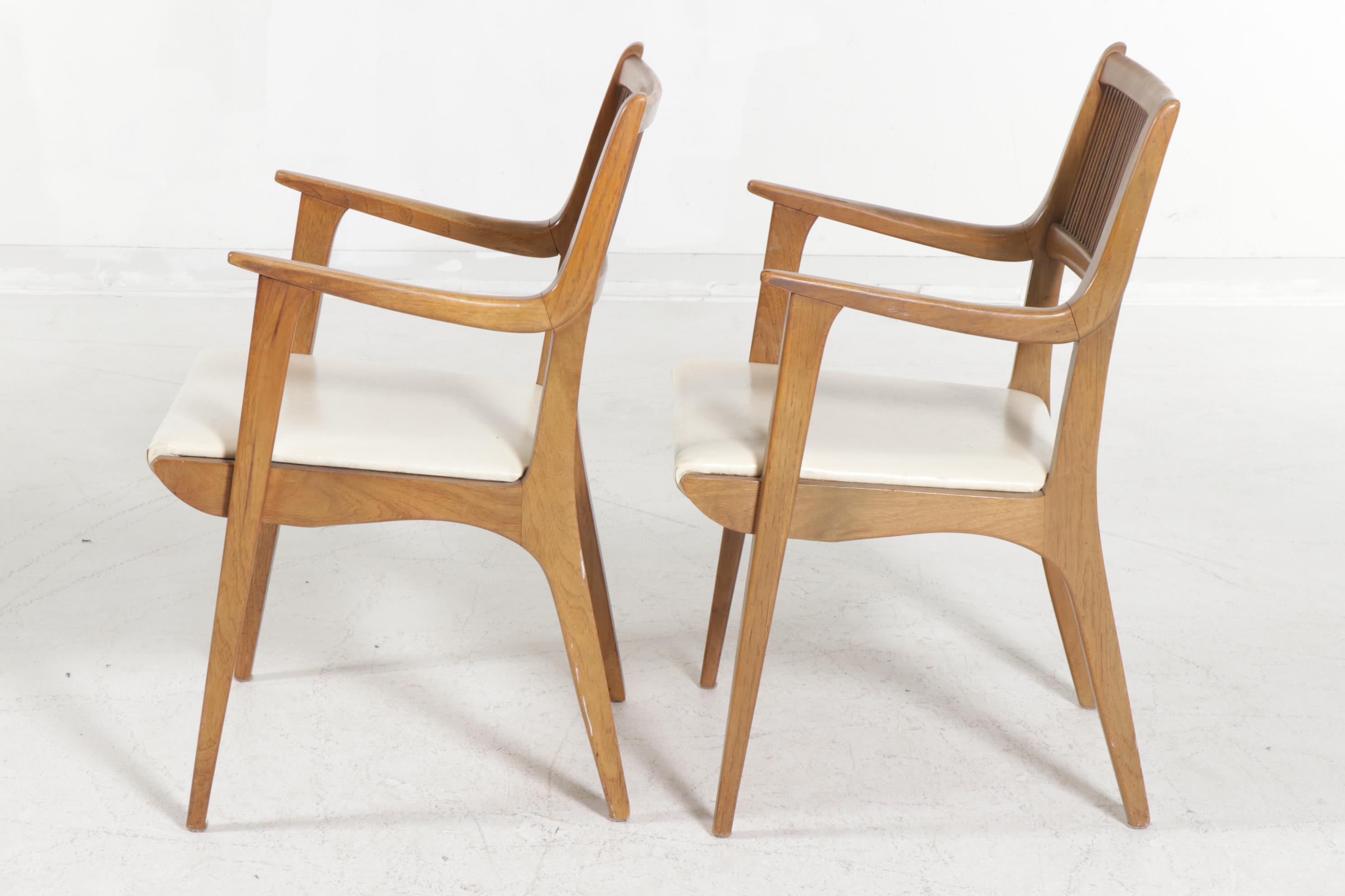 Pair of John Van Koert for Drexel "Profile" Mid Century Modern Dining Chairs