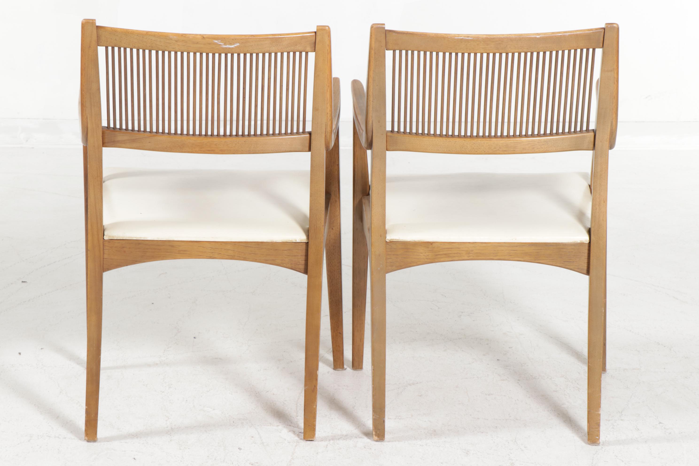 Pair of John Van Koert for Drexel "Profile" Mid Century Modern Dining Chairs