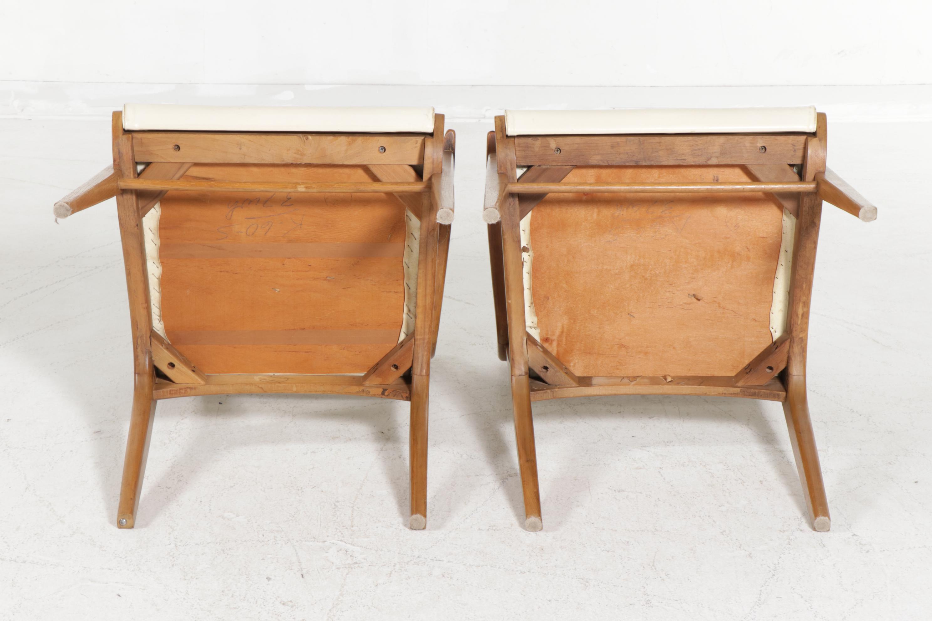 Pair of John Van Koert for Drexel "Profile" Mid Century Modern Dining Chairs