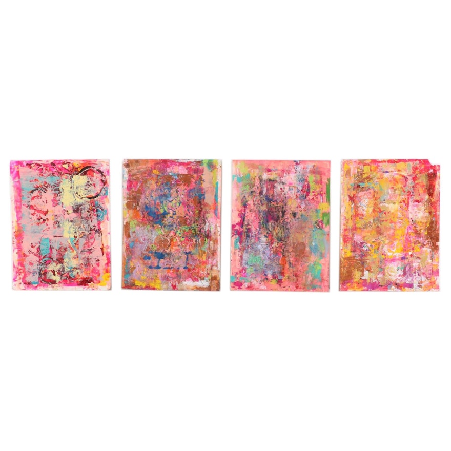 Janice Schuler Abstract Mixed Media Paintings, 2017