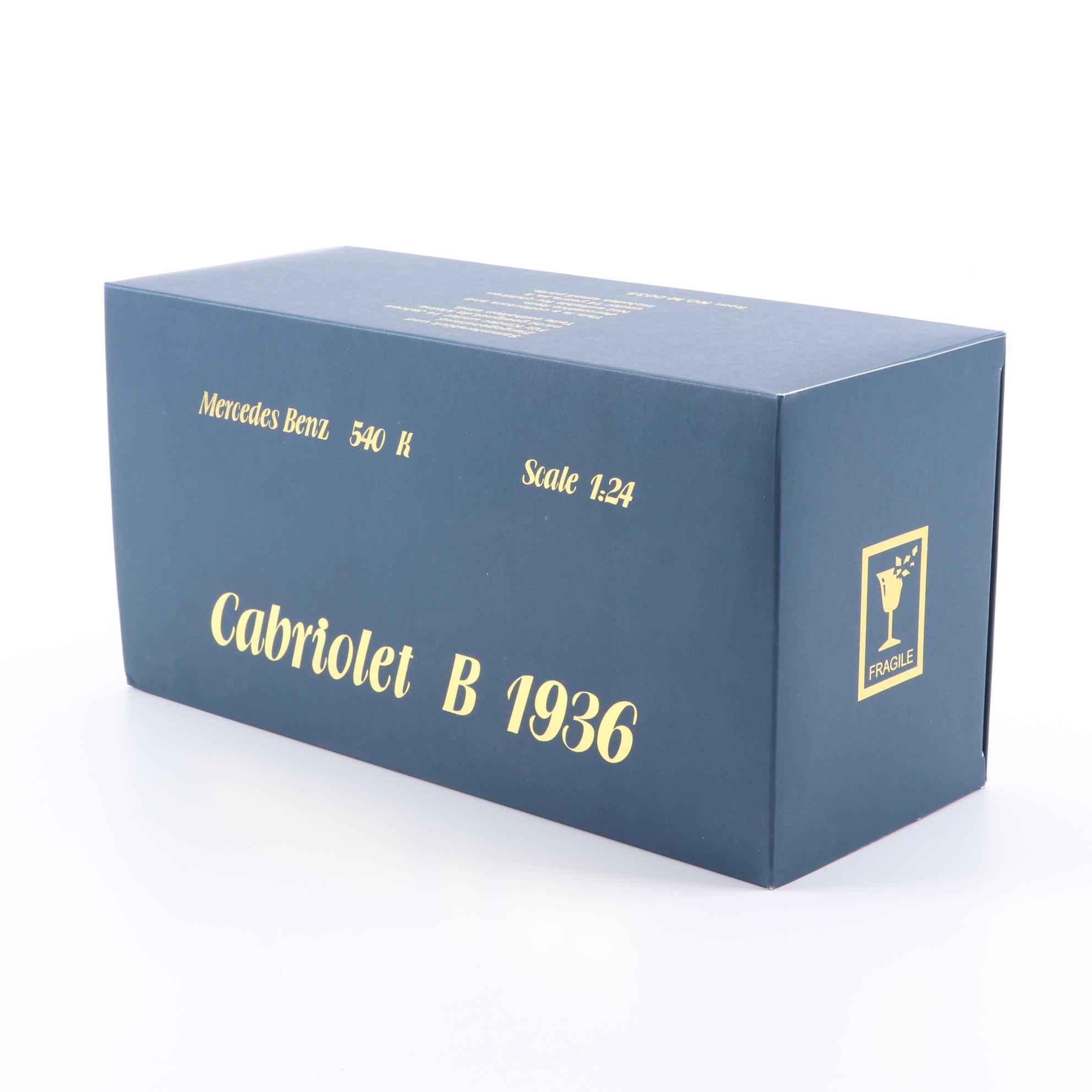 CMC 1936 Mercedes-Benz 540K Cabriolet B 1:24 Scale Model Car