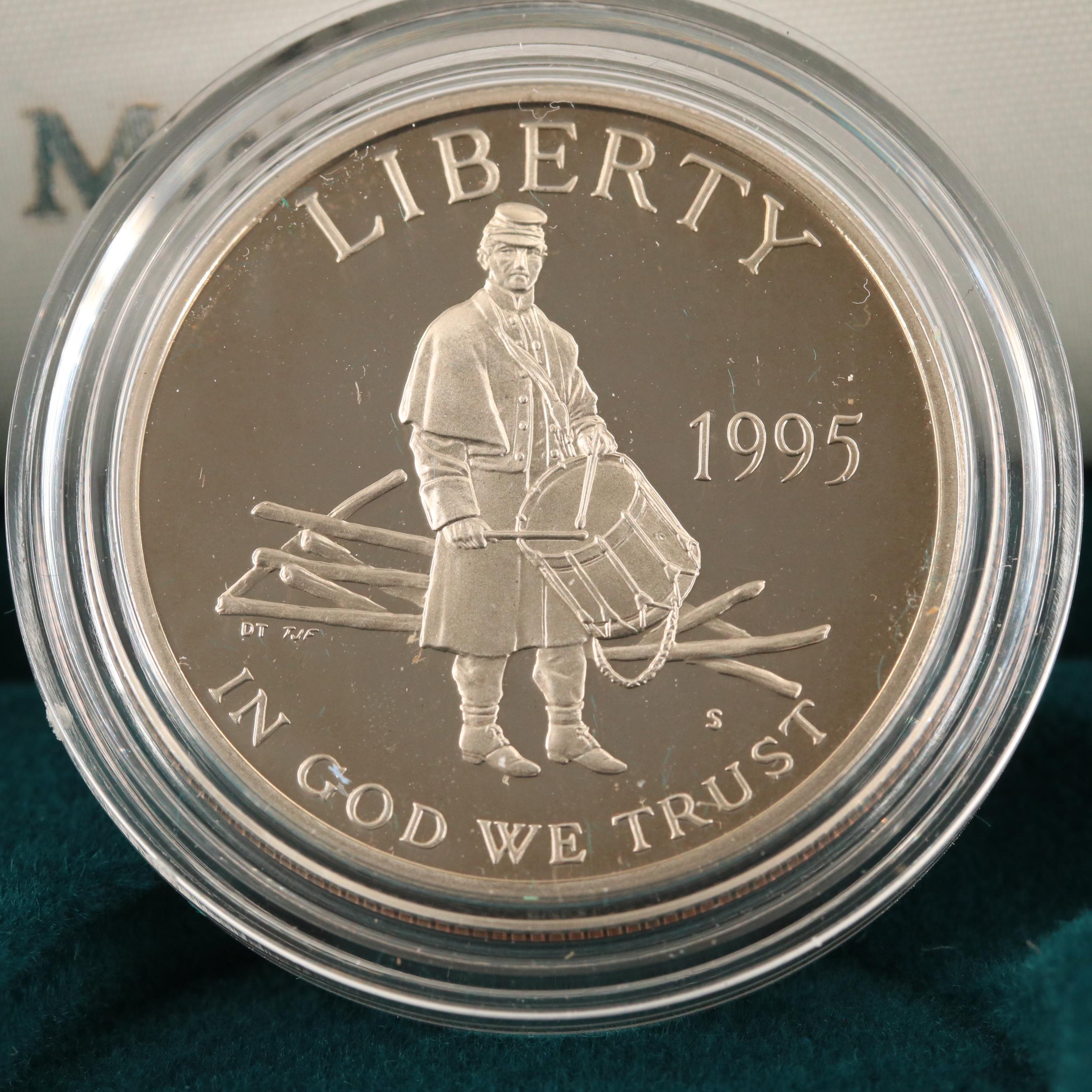 1995 2-Coin Civil War Battlefield Commemorative Coin Set