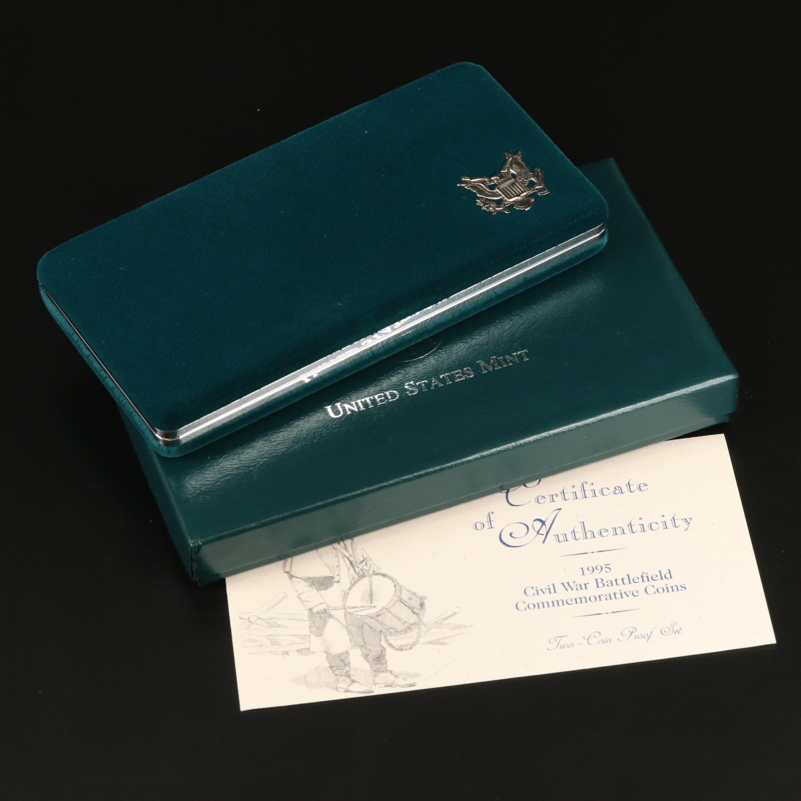 1995 2-Coin Civil War Battlefield Commemorative Coin Set