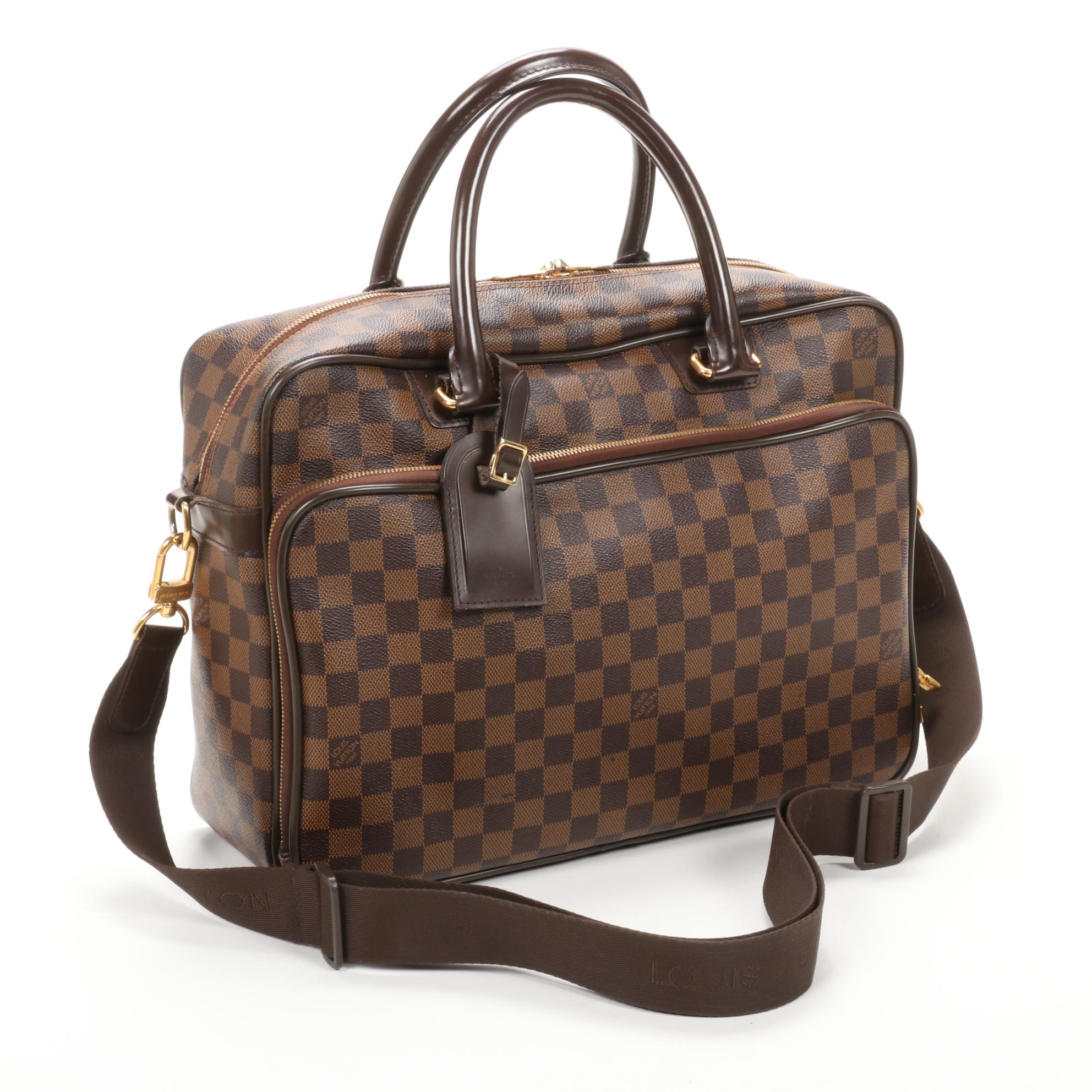 Louis Vuitton Icare Travel Bag in Damier Ebene Canvas and Smooth Leather