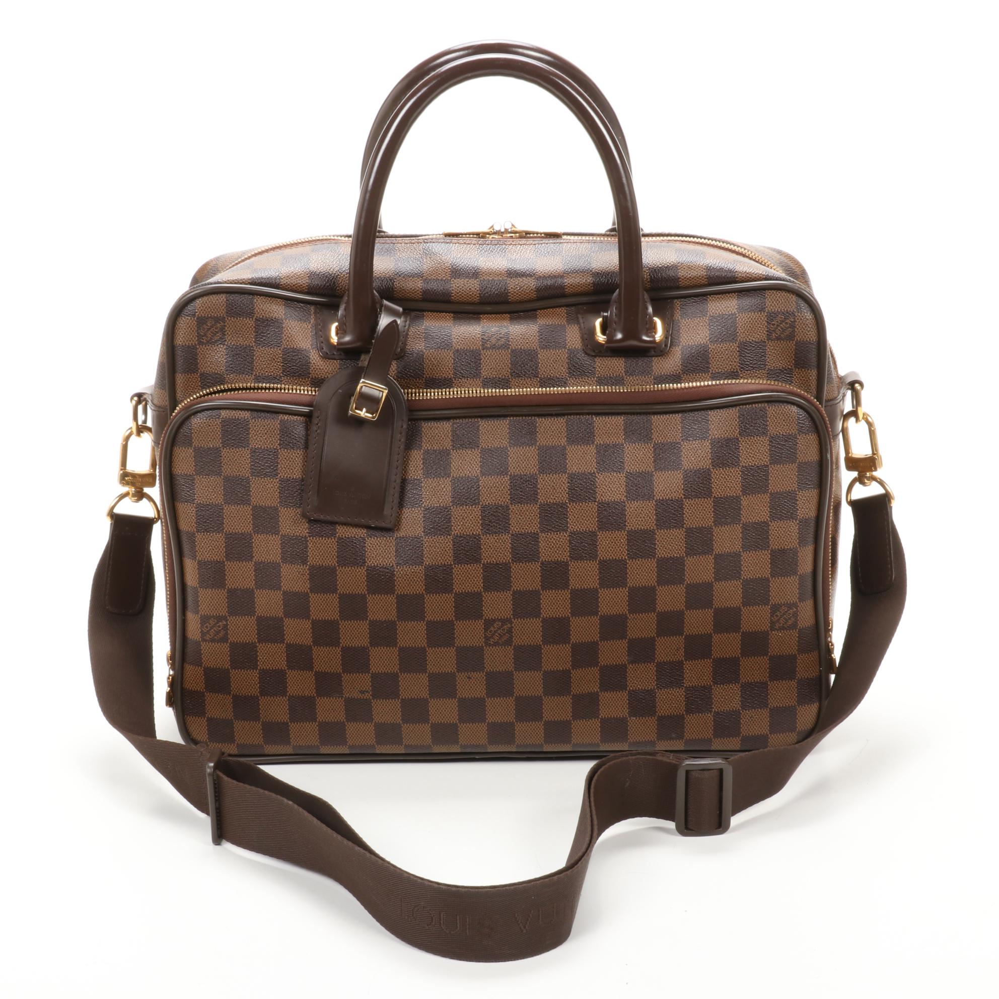 Louis Vuitton Icare Travel Bag in Damier Ebene Canvas and Smooth Leather