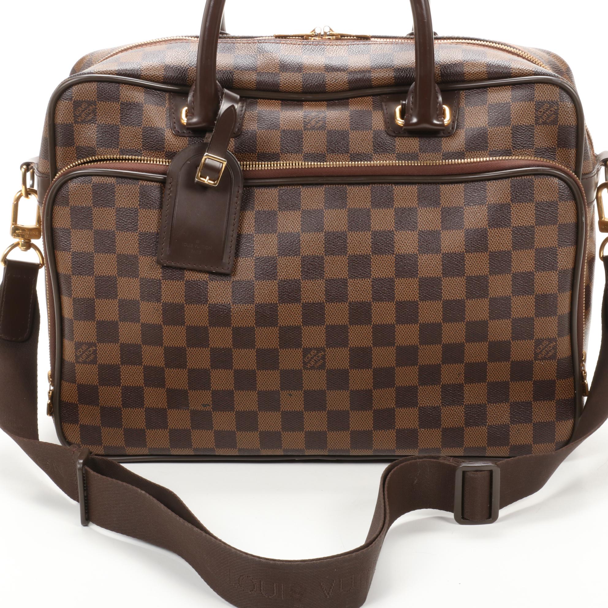 Louis Vuitton Icare Travel Bag in Damier Ebene Canvas and Smooth Leather