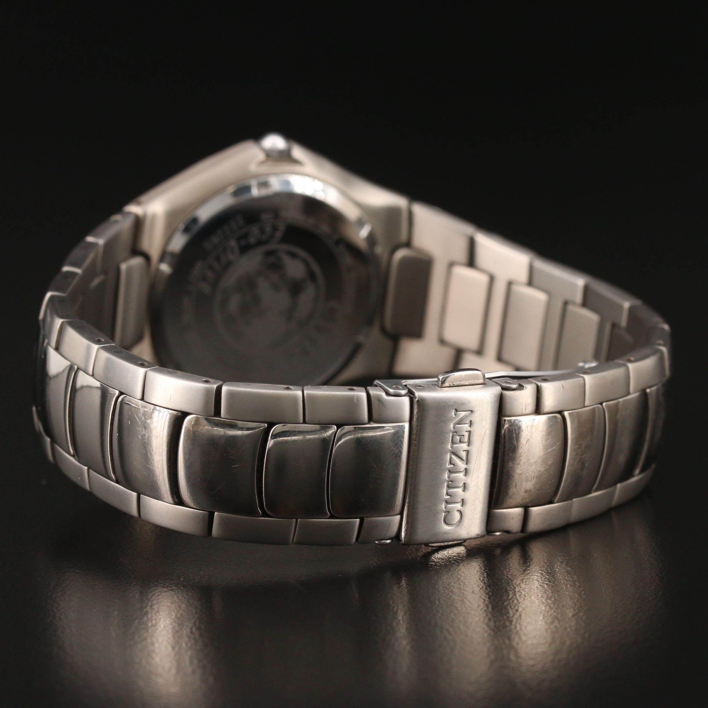 Titamium Citizen Eco-Drive Watch with Date
