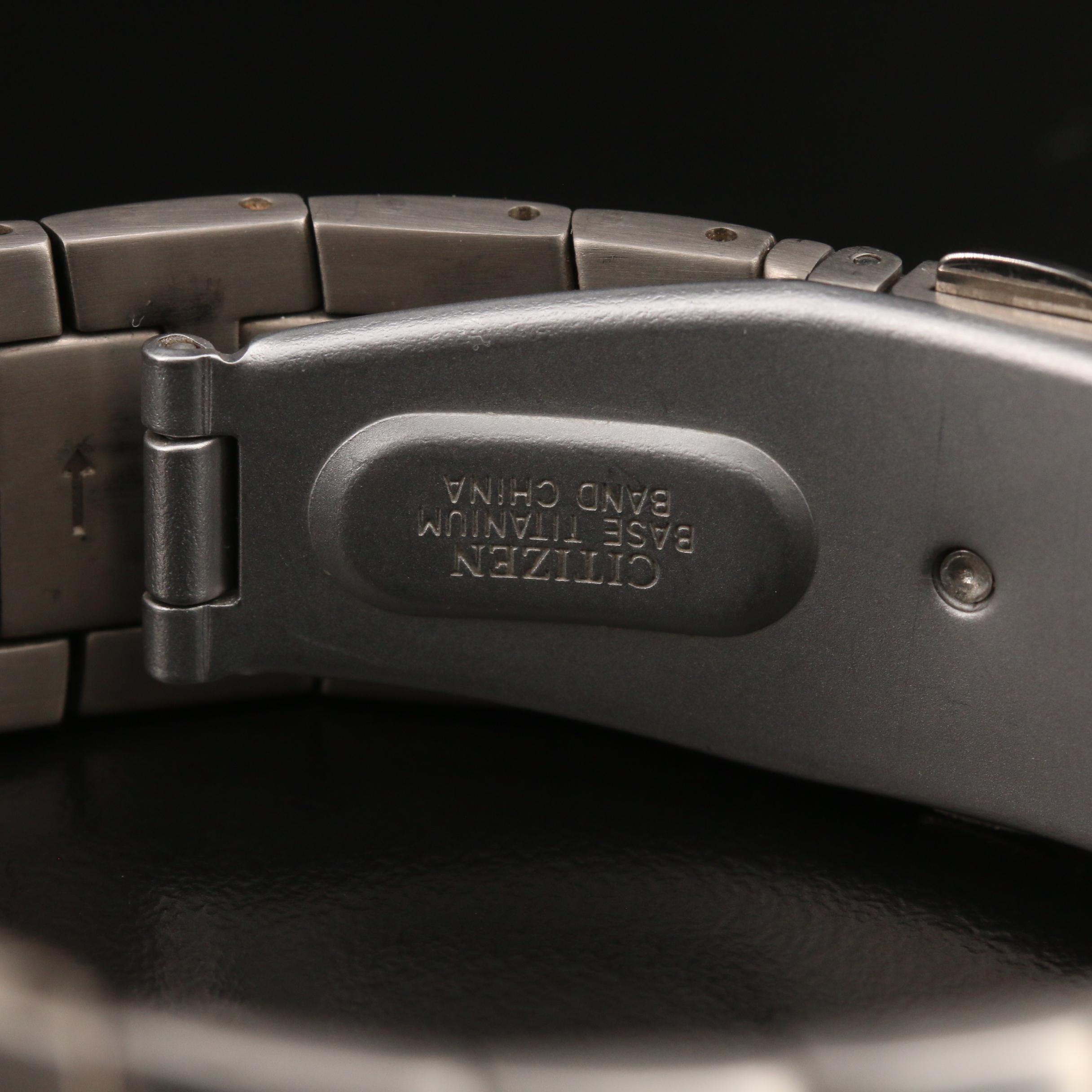 Titamium Citizen Eco-Drive Watch with Date