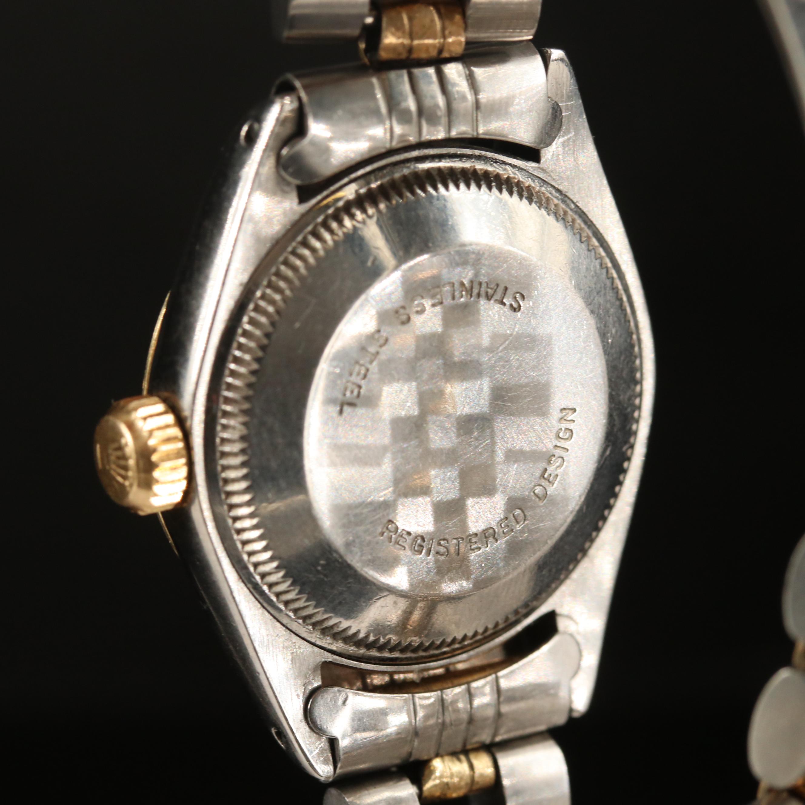 1979 Rolex Oyster Perpetual Date 14K Gold and Stainless Steel Watch