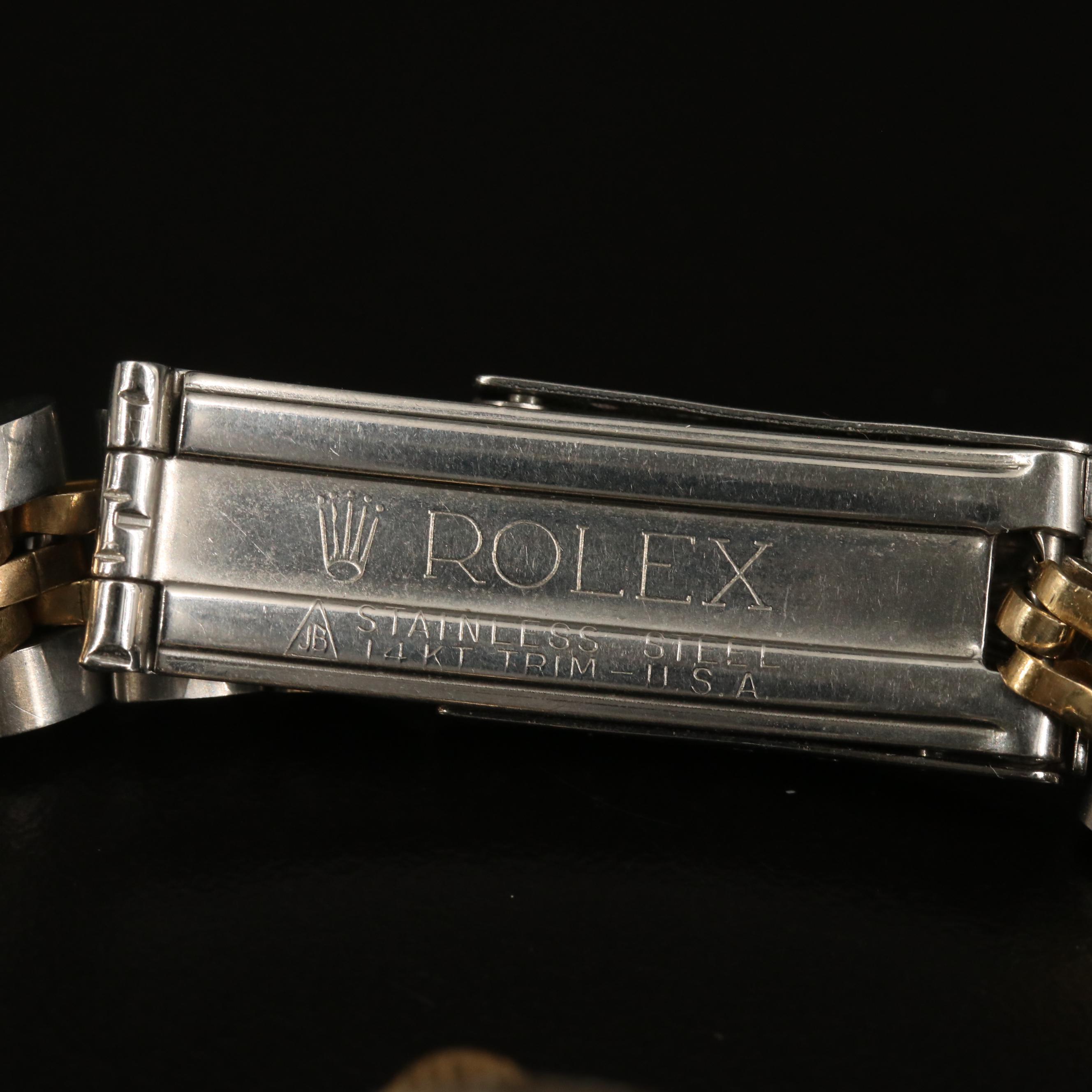 1979 Rolex Oyster Perpetual Date 14K Gold and Stainless Steel Watch