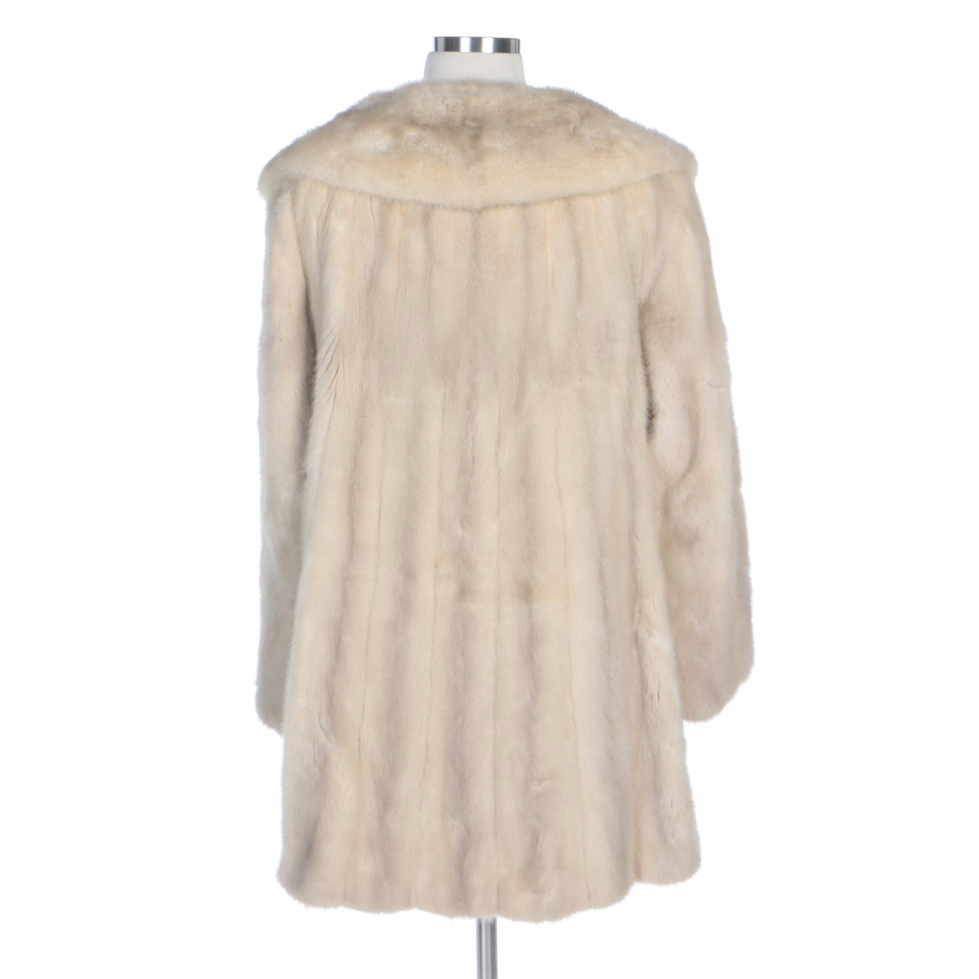 Mink Fur Stroller Coat with Shawl Collar from Clearfield Furs