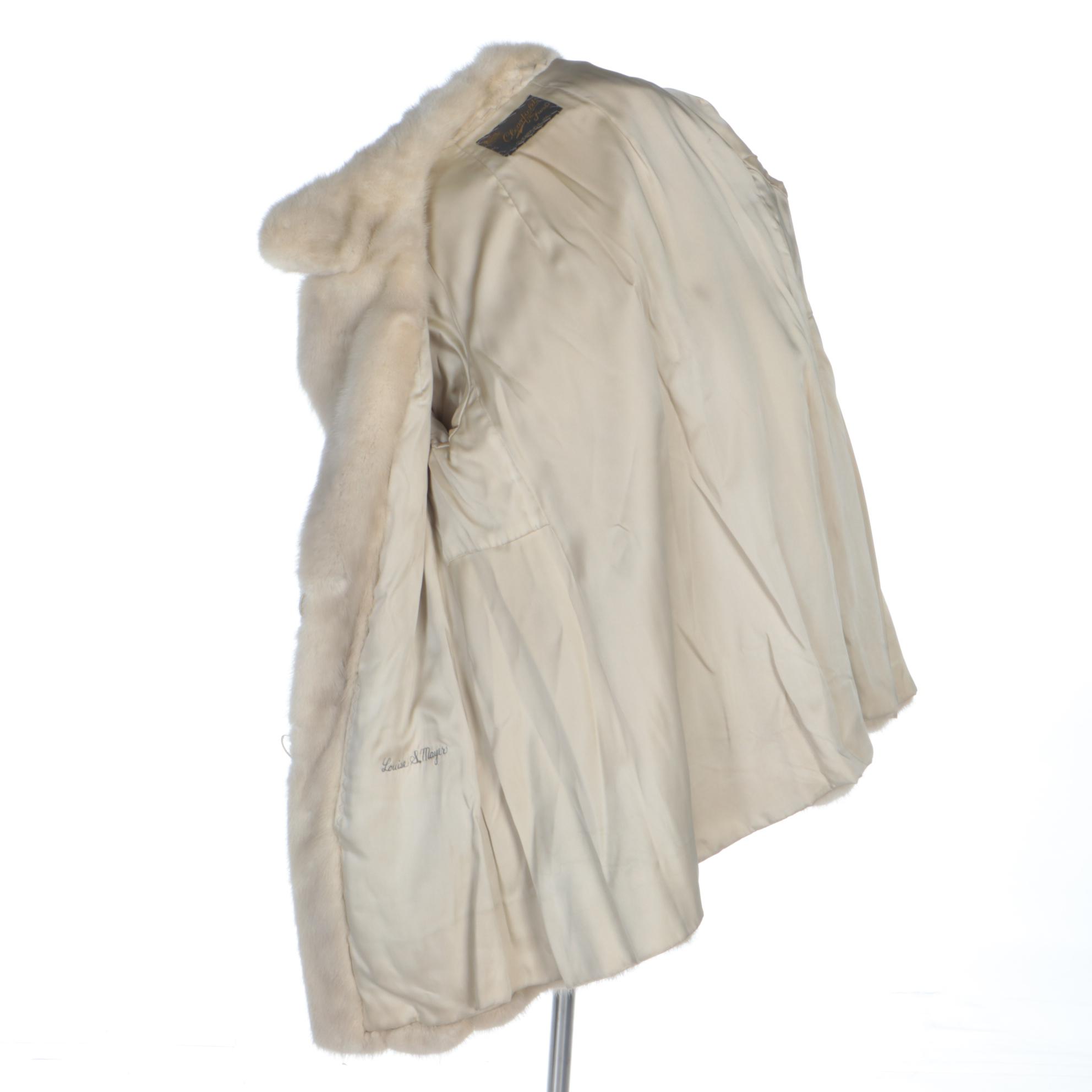 Mink Fur Stroller Coat with Shawl Collar from Clearfield Furs