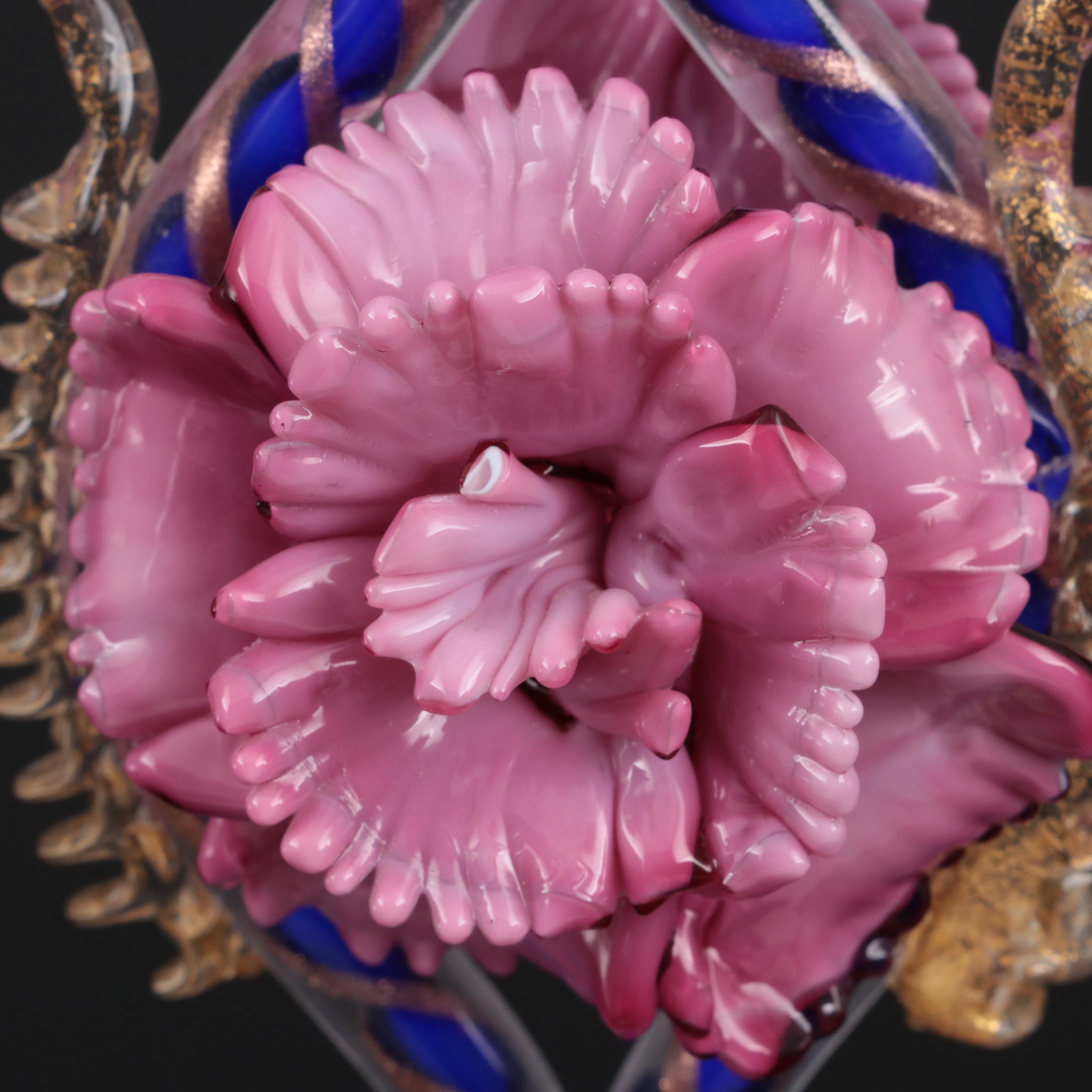 Elite Murano Tipetto Italian Art Glass Goblet