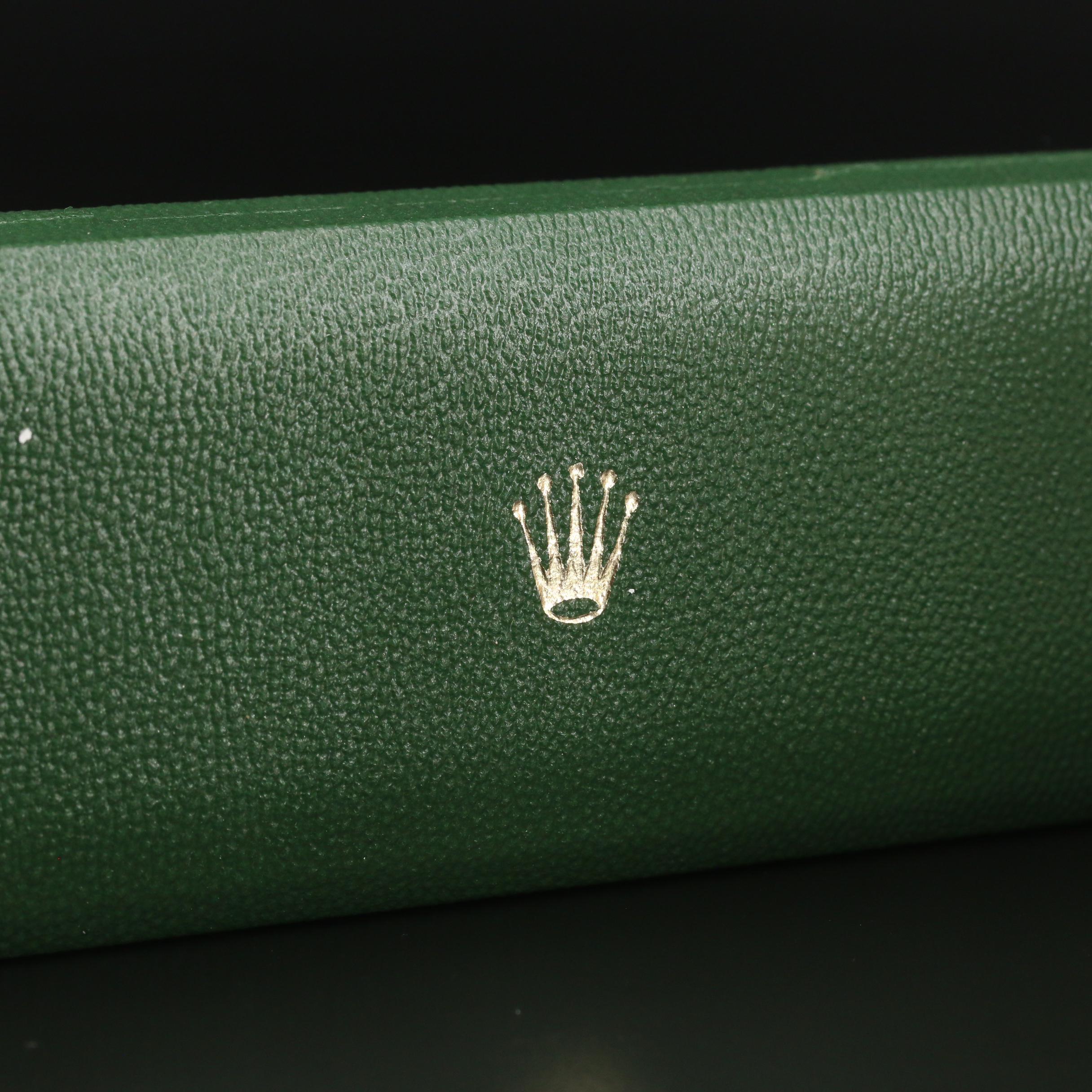 Vintage Rolex Green Leather Box with Outer Box