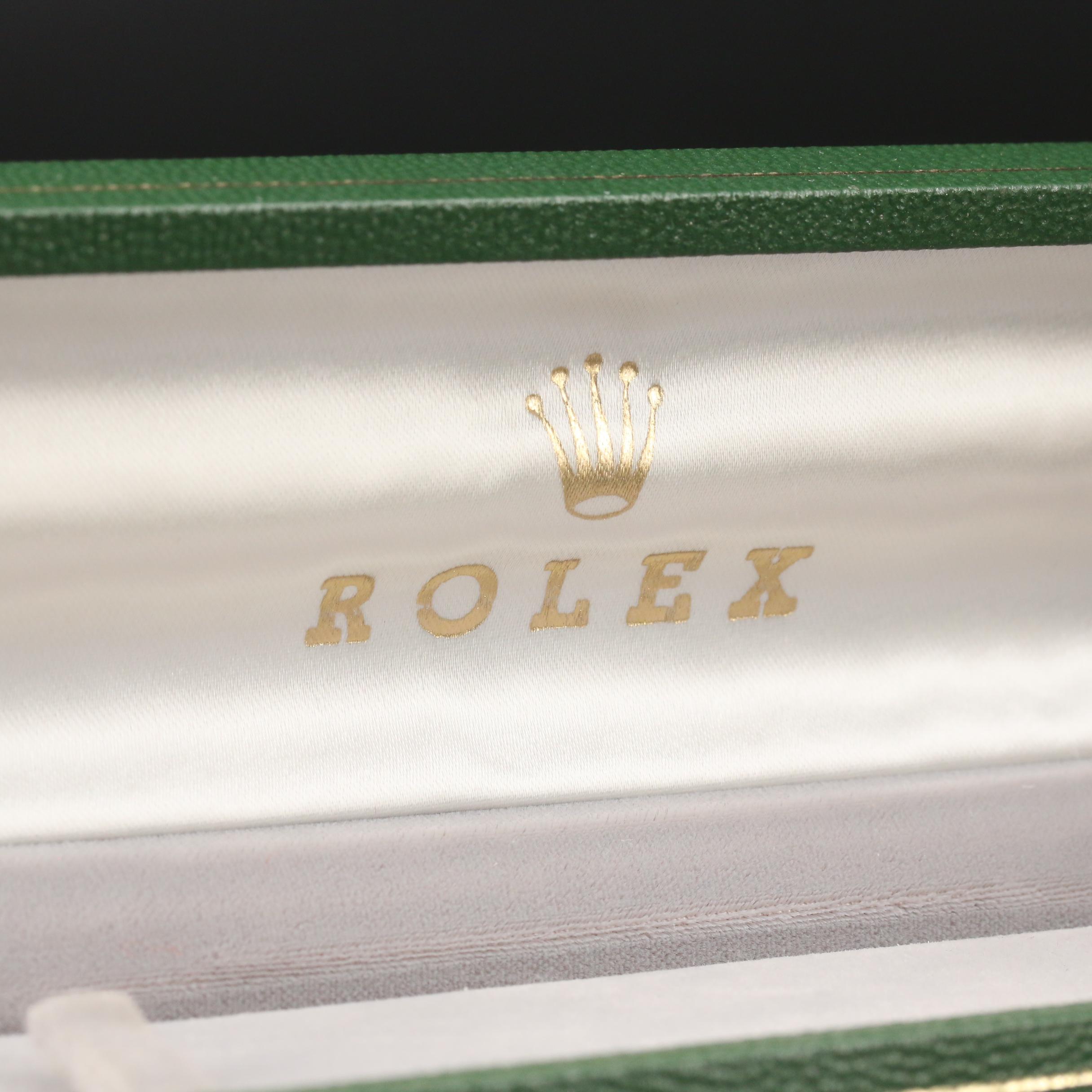 Vintage Rolex Green Leather Box with Outer Box