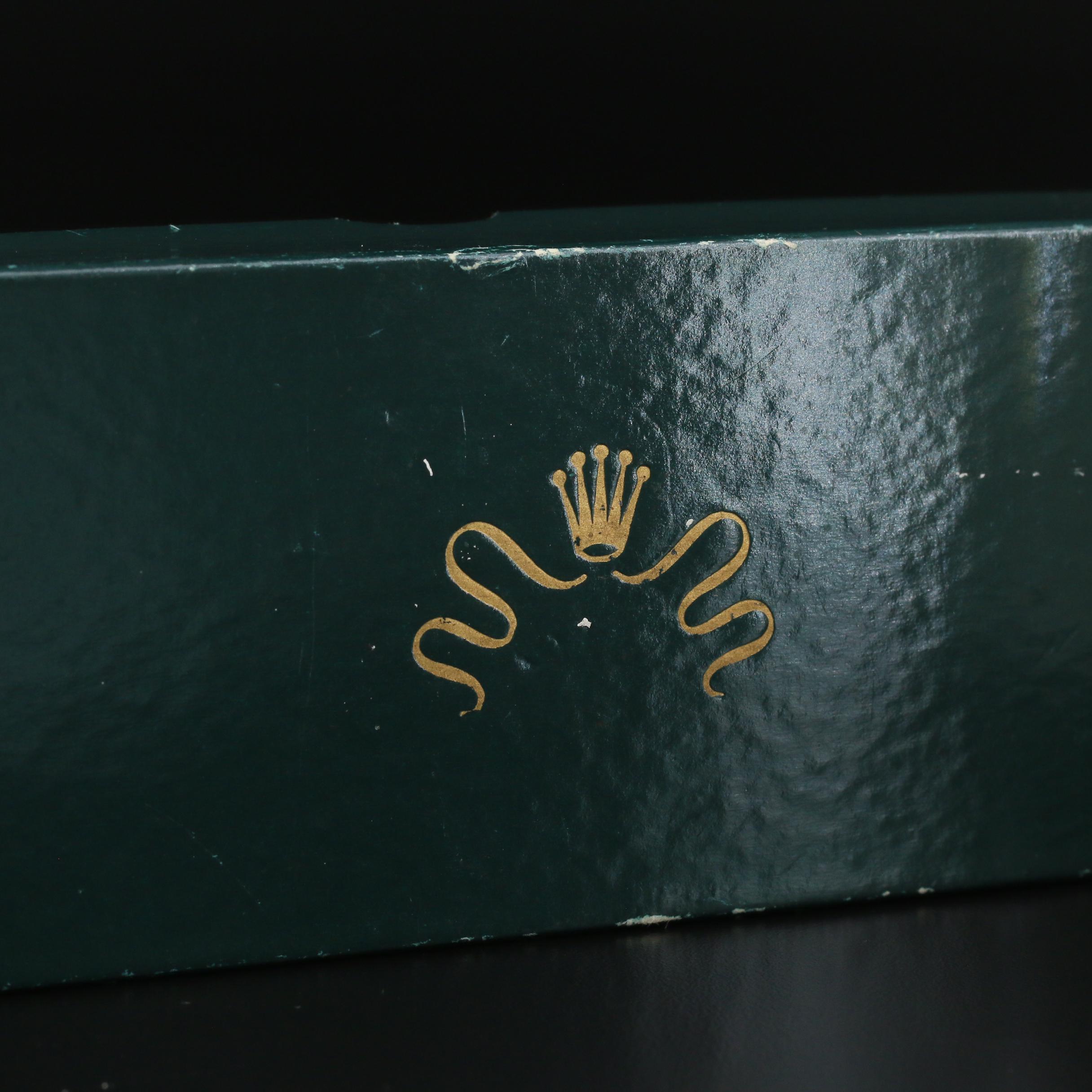 Vintage Rolex Green Leather Box with Outer Box