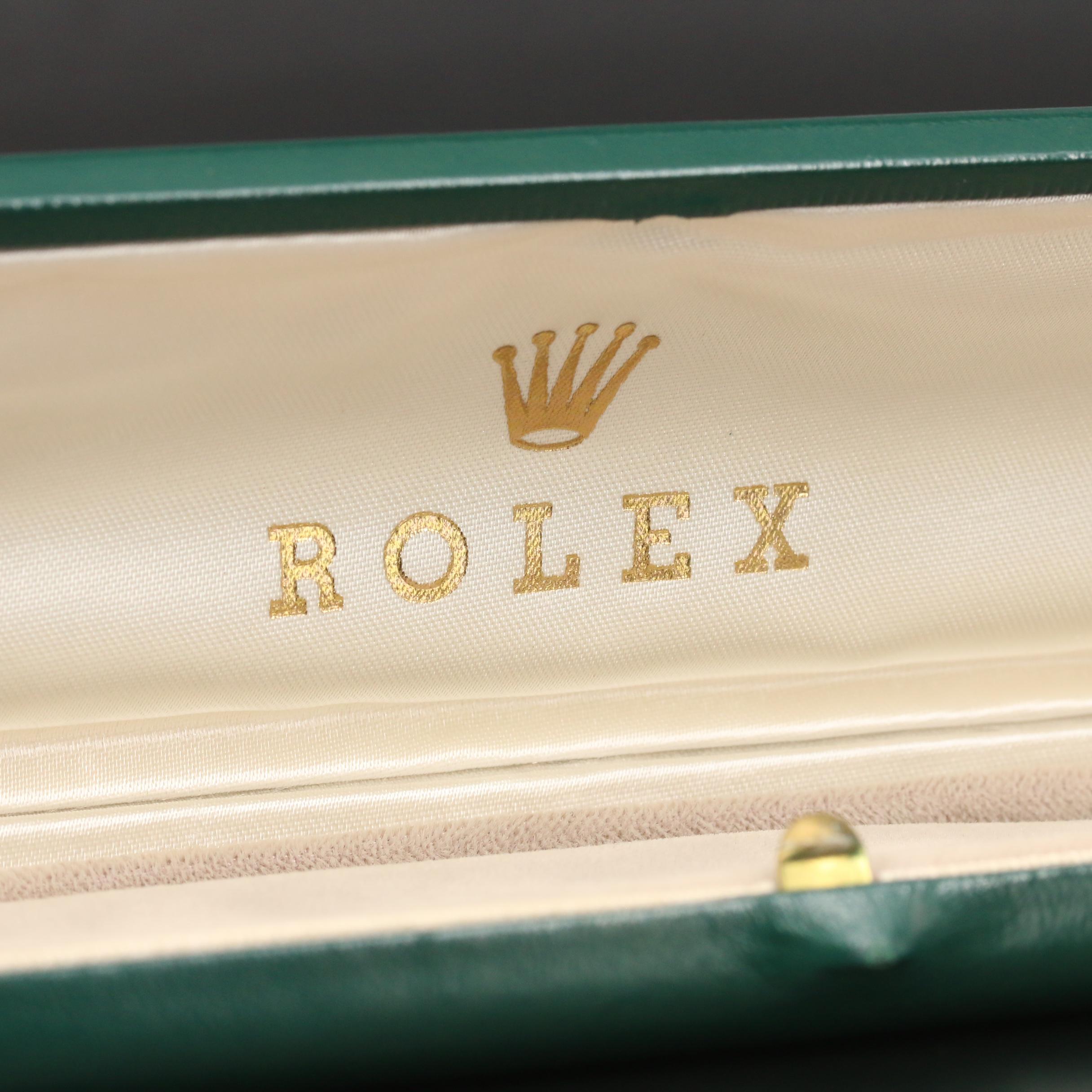 Vintage Rolex Green Leather Box with Outer Box
