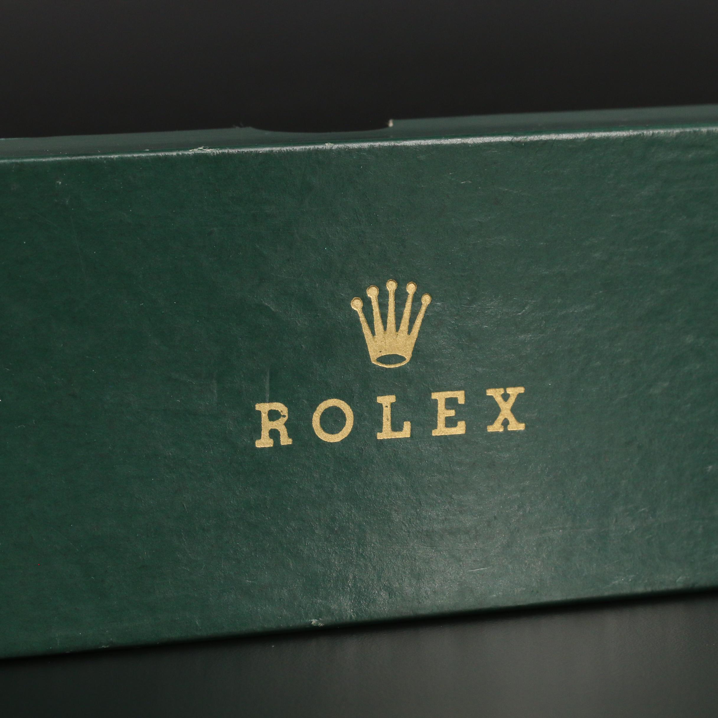 Vintage Rolex Green Leather Box with Outer Box