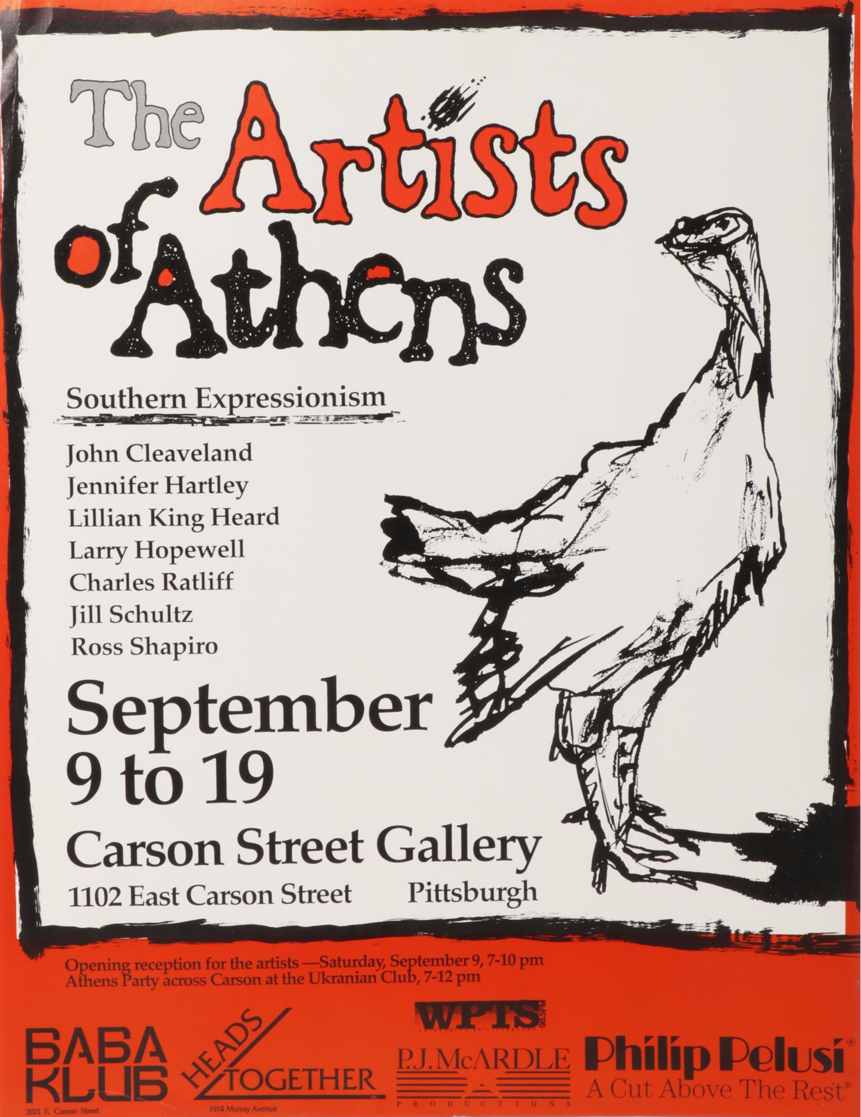 "The Artists of Athens" Giclée Exhibit Poster for Carson Street Gallery
