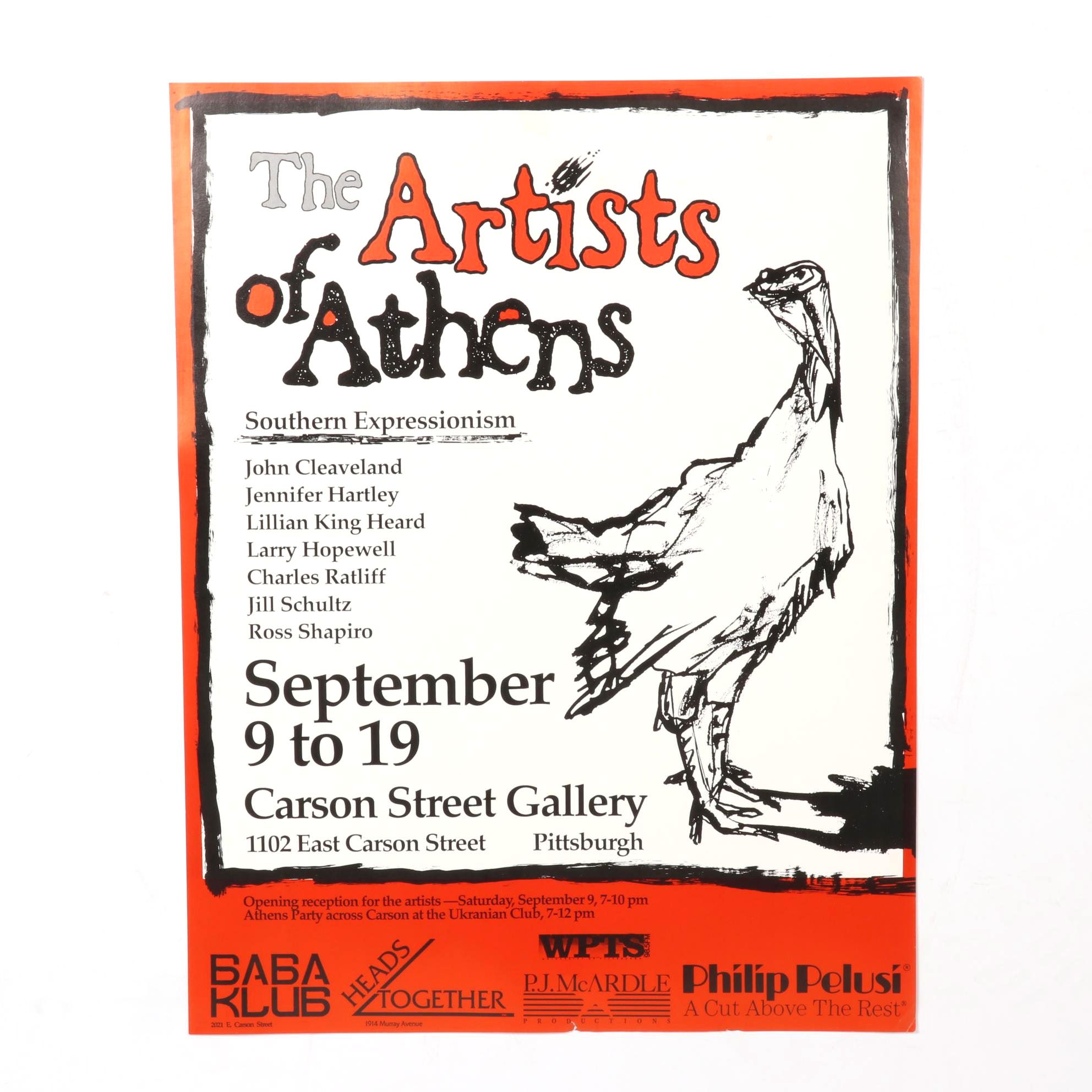 "The Artists of Athens" Giclée Exhibit Poster for Carson Street Gallery
