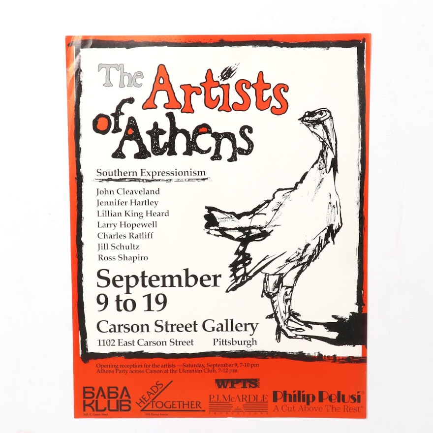 "The Artists of Athens" Giclée Exhibit Poster for Carson Street Gallery