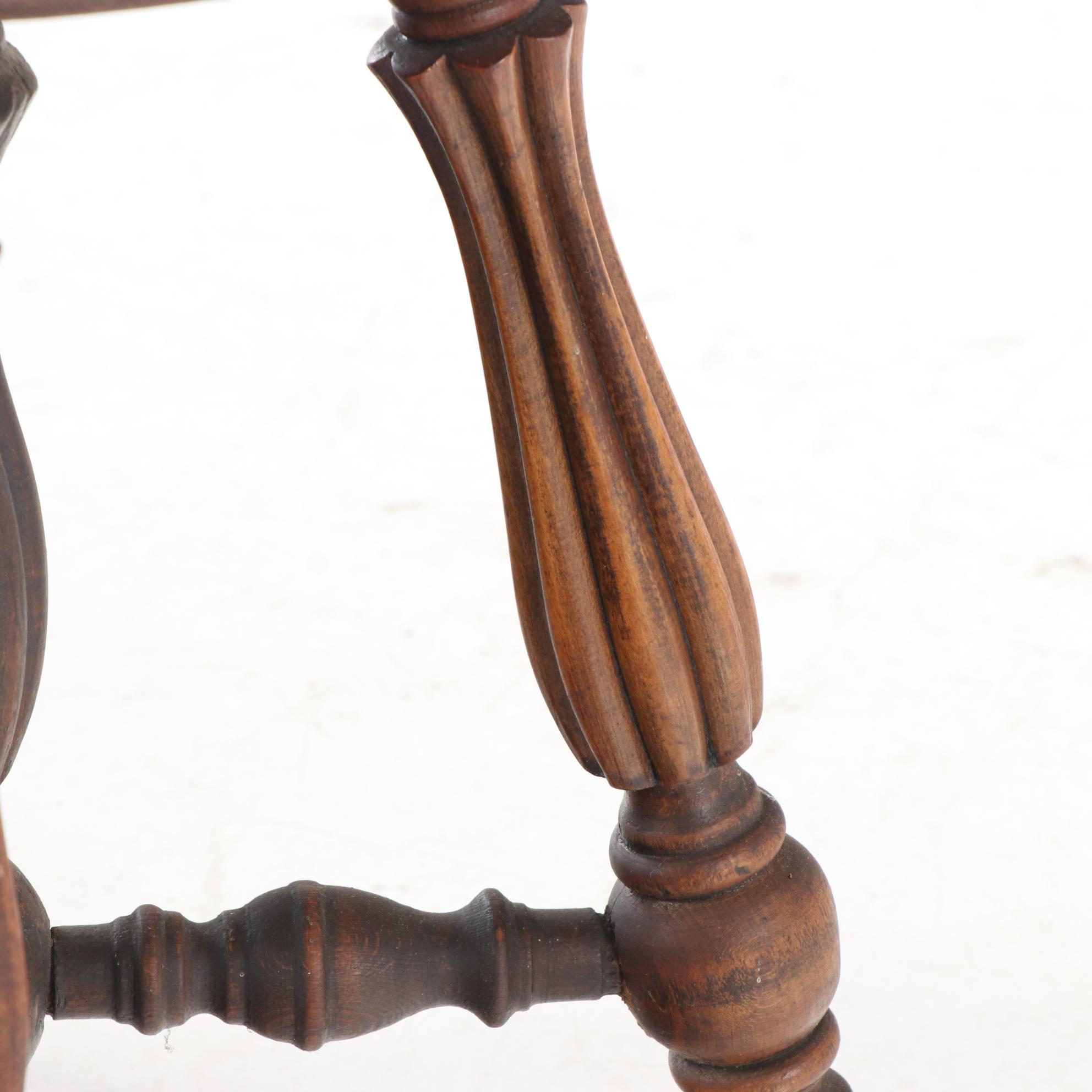 Holtzman & Sons Late Victorian Swivel Piano Stool, Late 19th/Early 20th Century