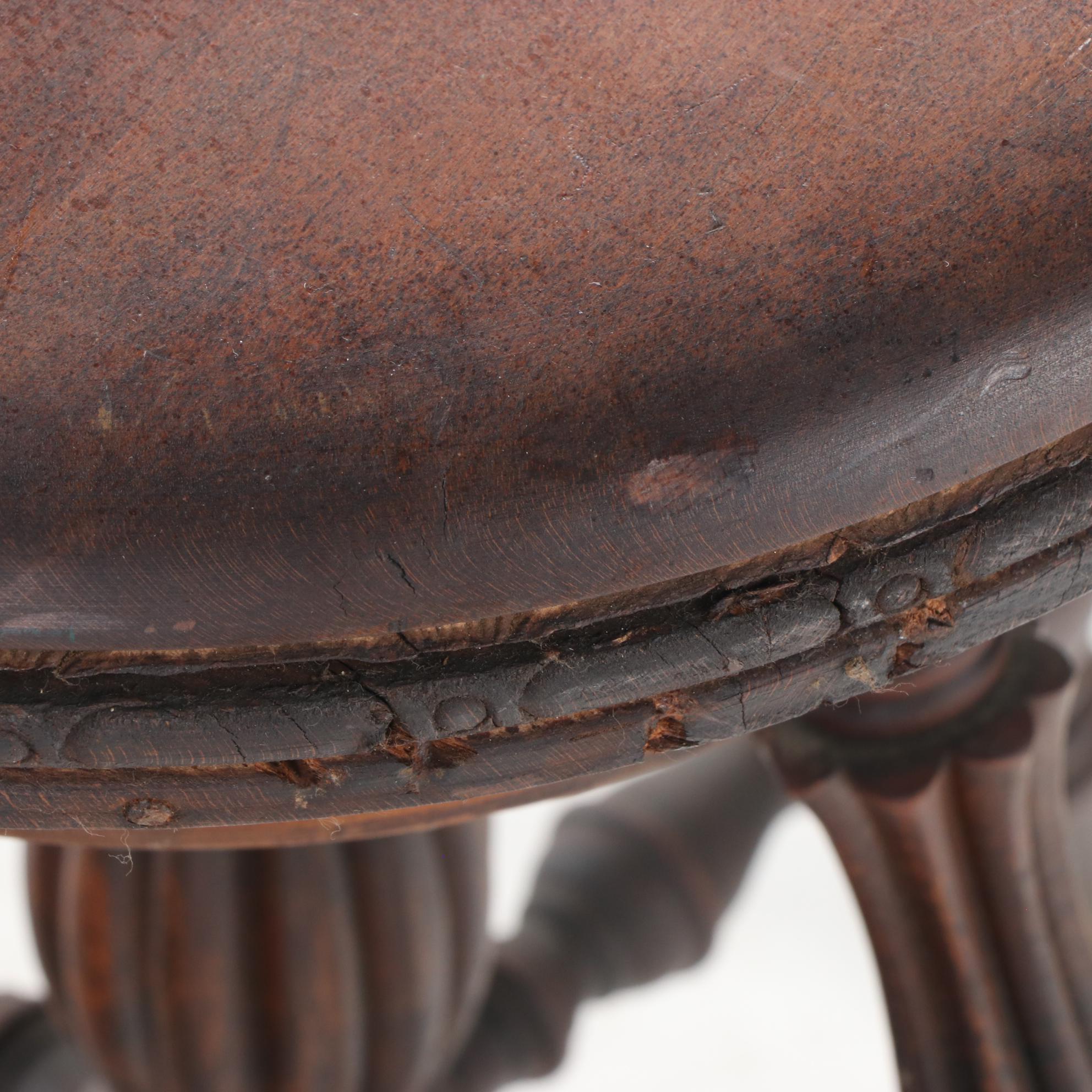 Holtzman & Sons Late Victorian Swivel Piano Stool, Late 19th/Early 20th Century