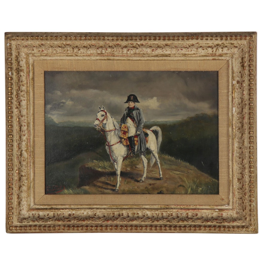 Willie Warden Oil Painting after Ernest Meissonier of Napoleon I "1814," 1885
