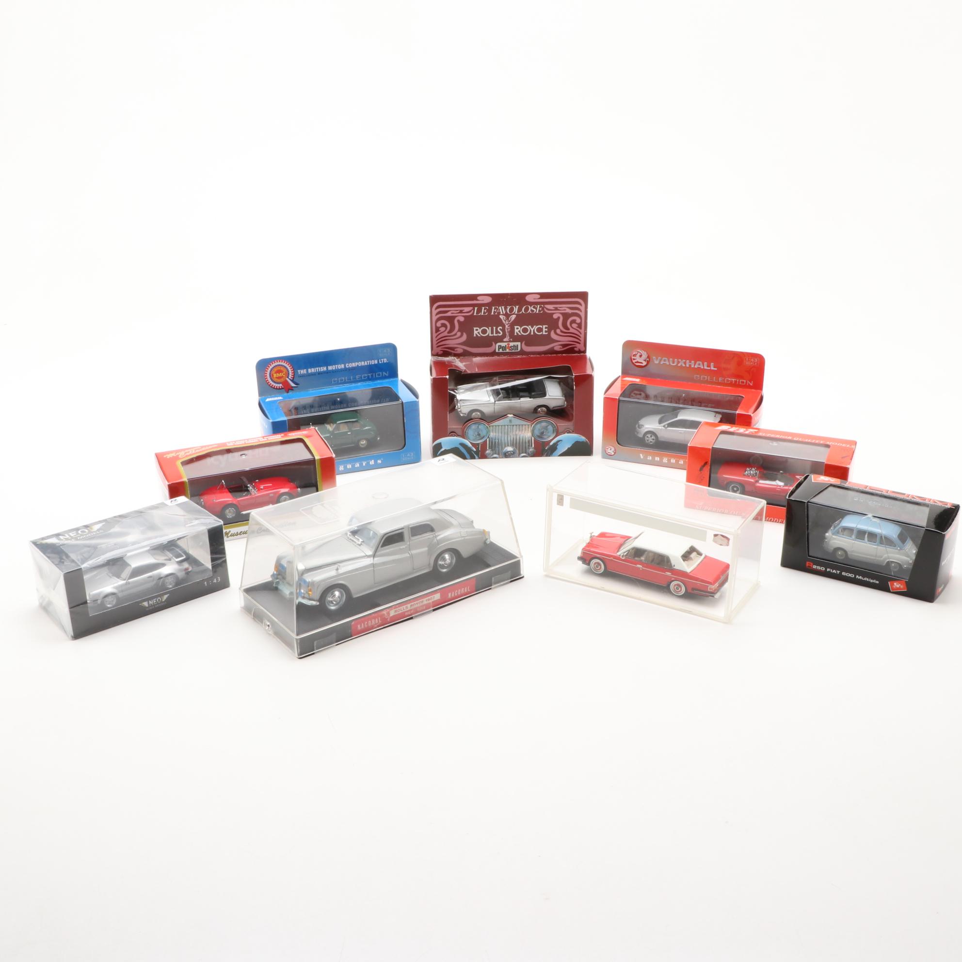 Brumm "Giardinetta Legno", Landsdowne "Wolseley" and Other Scale Model Cars