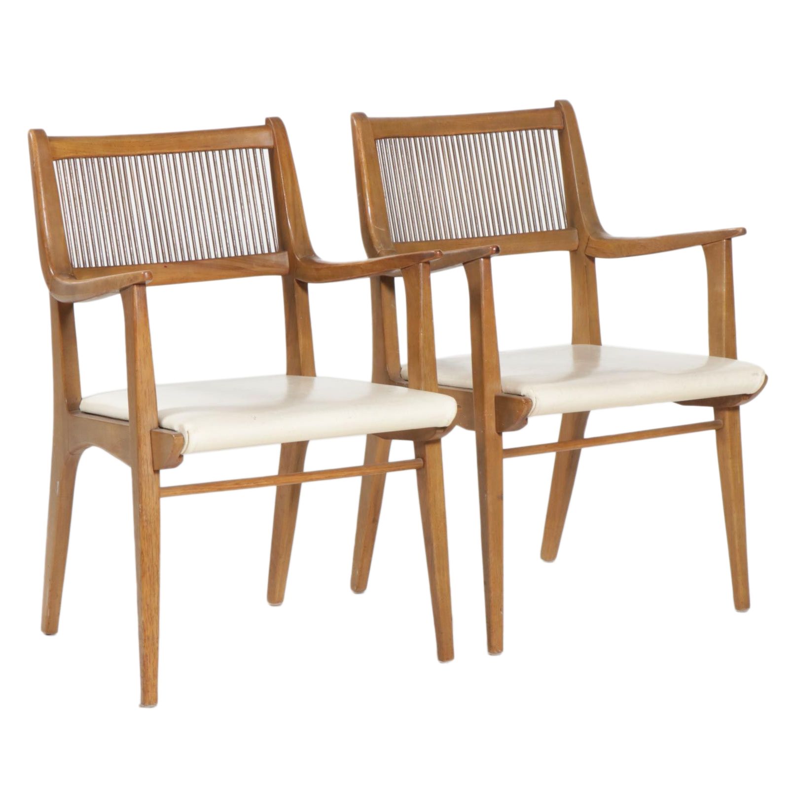 Pair of John Van Koert for Drexel "Profile" Mid Century Modern Dining Chairs