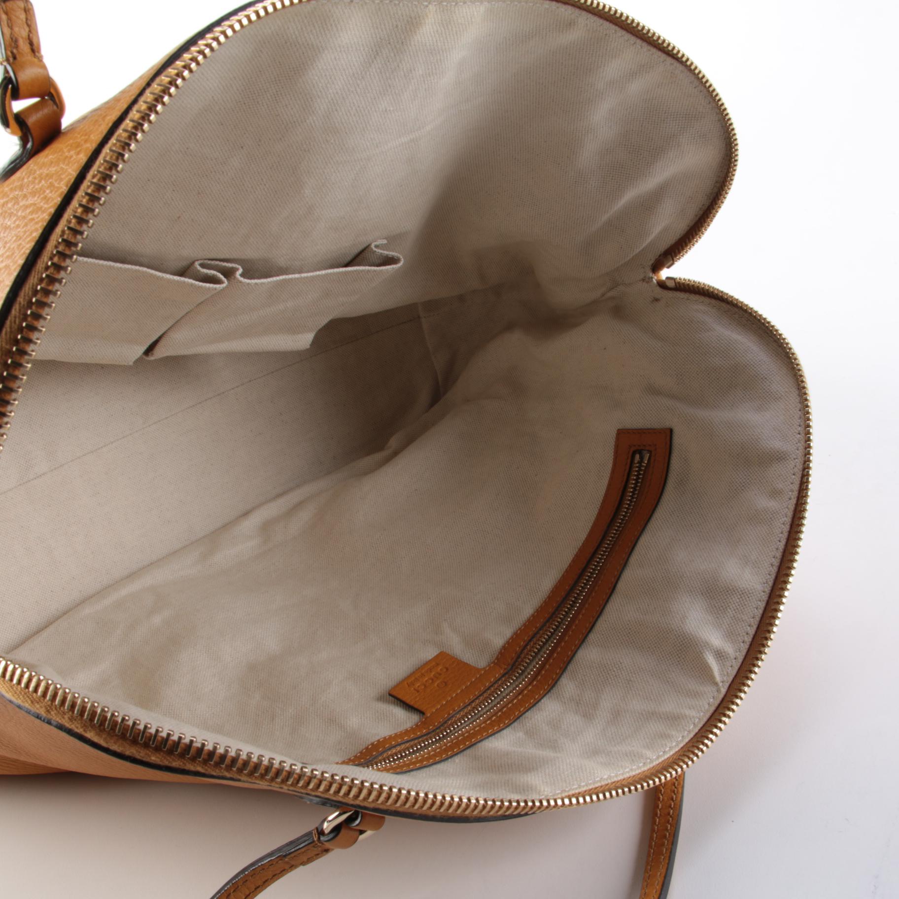 Gucci Bree Maize Yellow Pebble Grained Leather Shoulder Bag