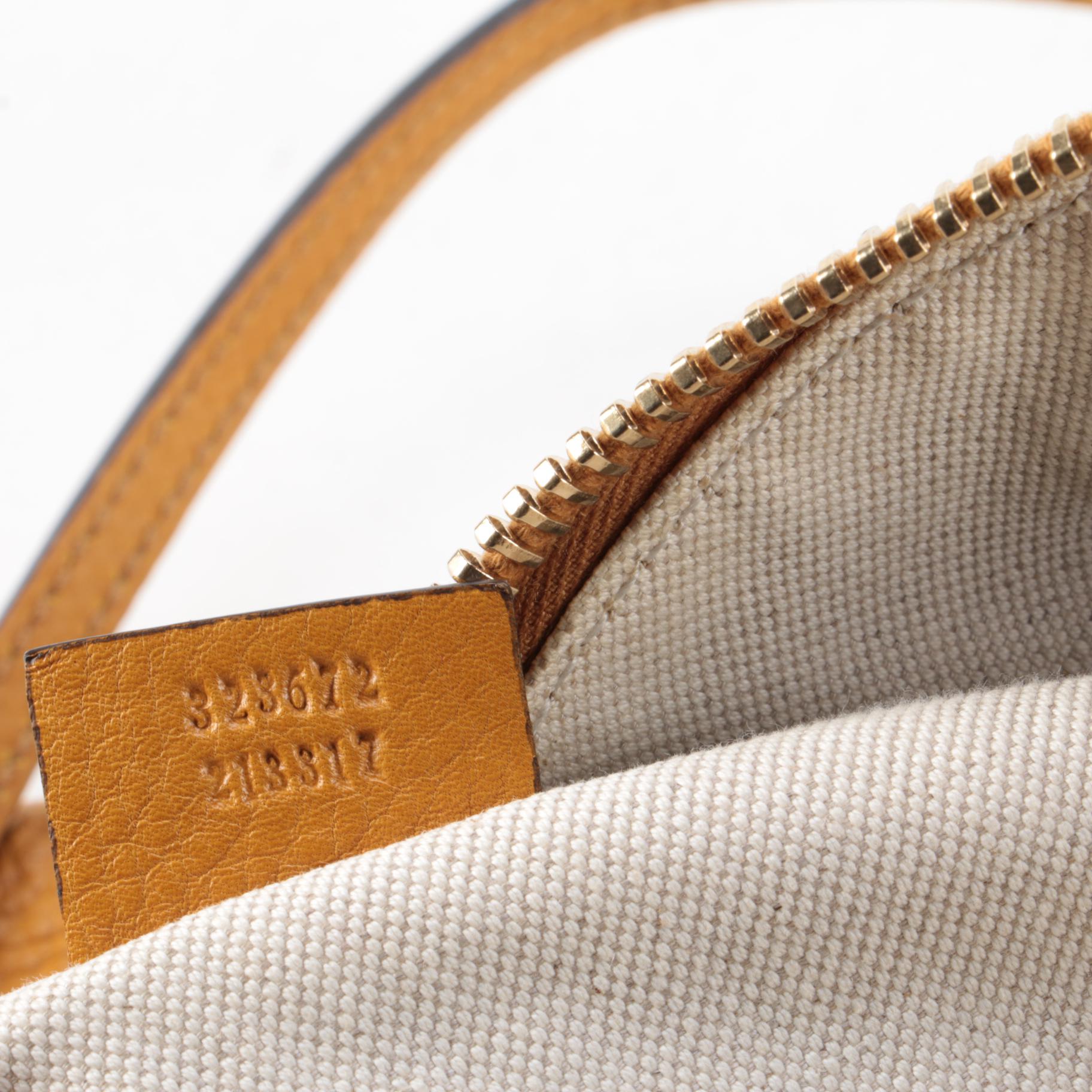 Gucci Bree Maize Yellow Pebble Grained Leather Shoulder Bag