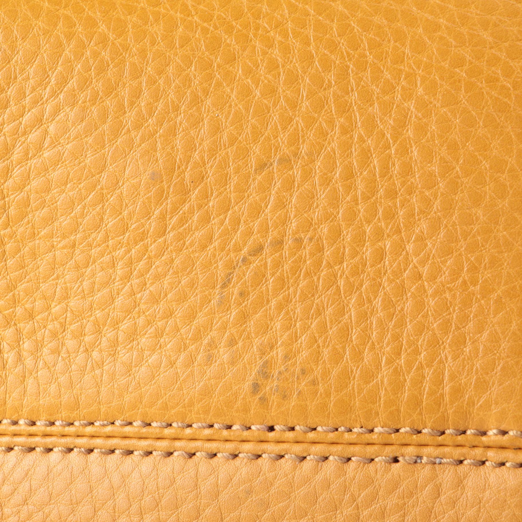 Gucci Bree Maize Yellow Pebble Grained Leather Shoulder Bag