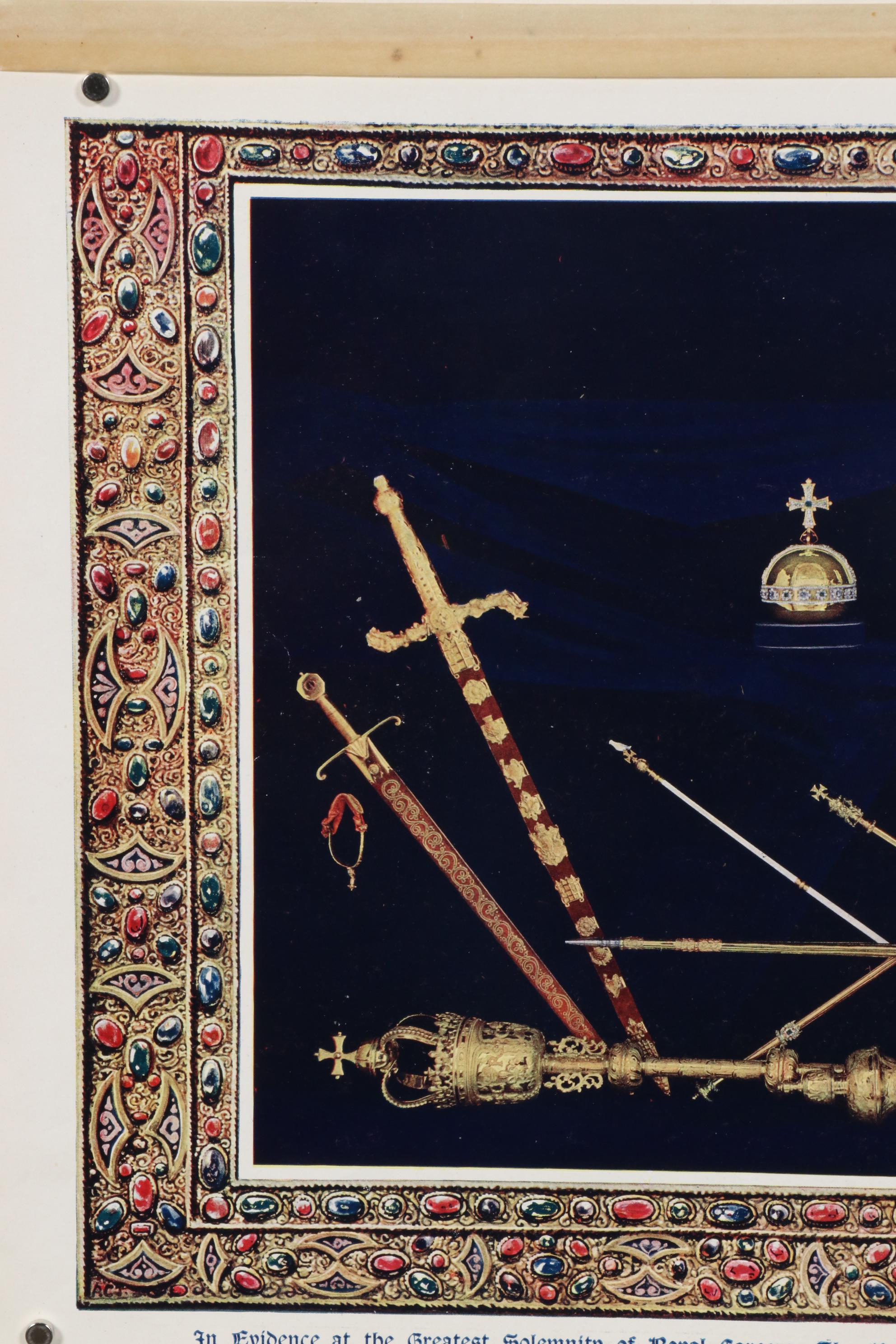 Offset Lithograph Portrait of King George VI and Queen Elizabeth and More