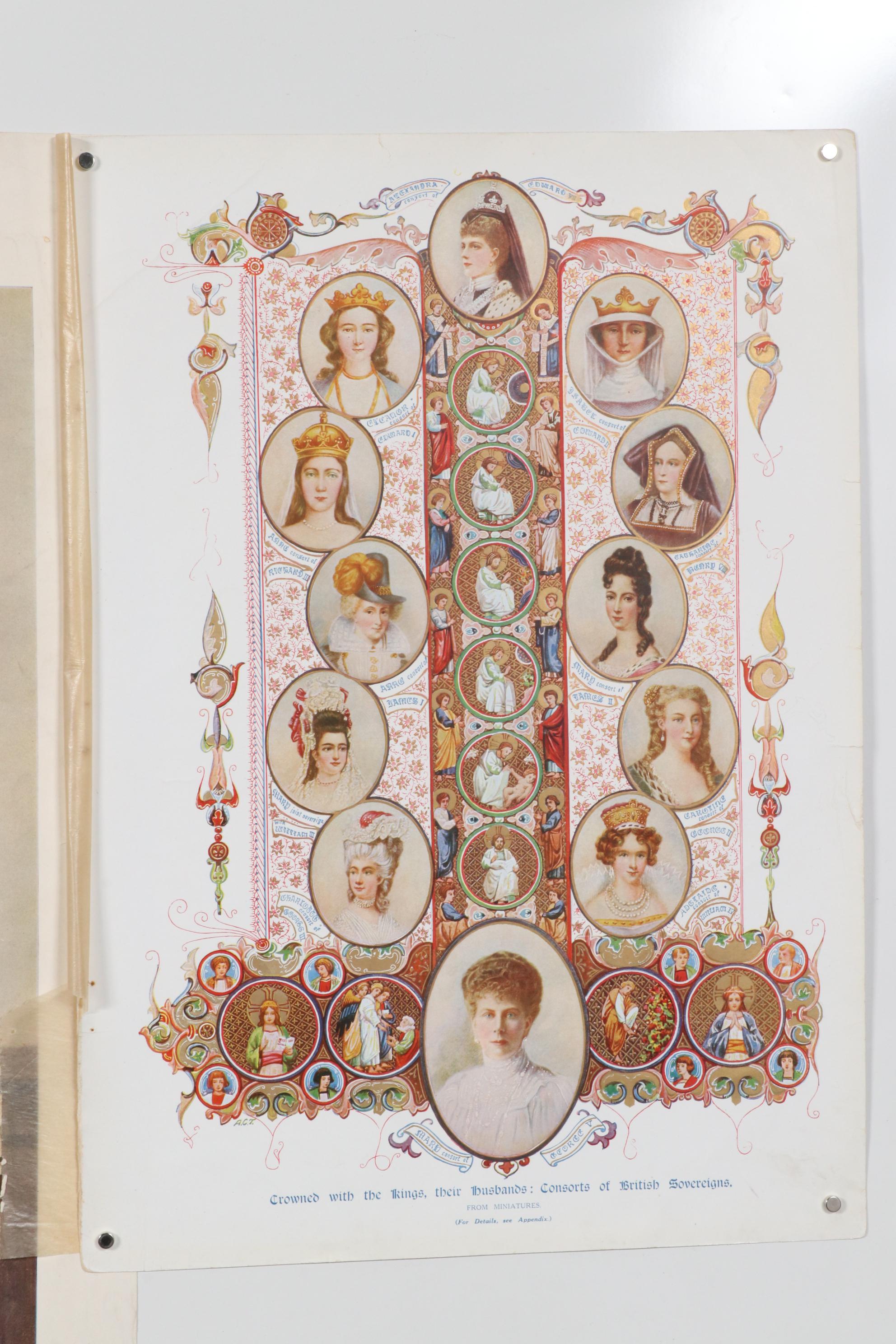 Offset Lithograph Portrait of King George VI and Queen Elizabeth and More