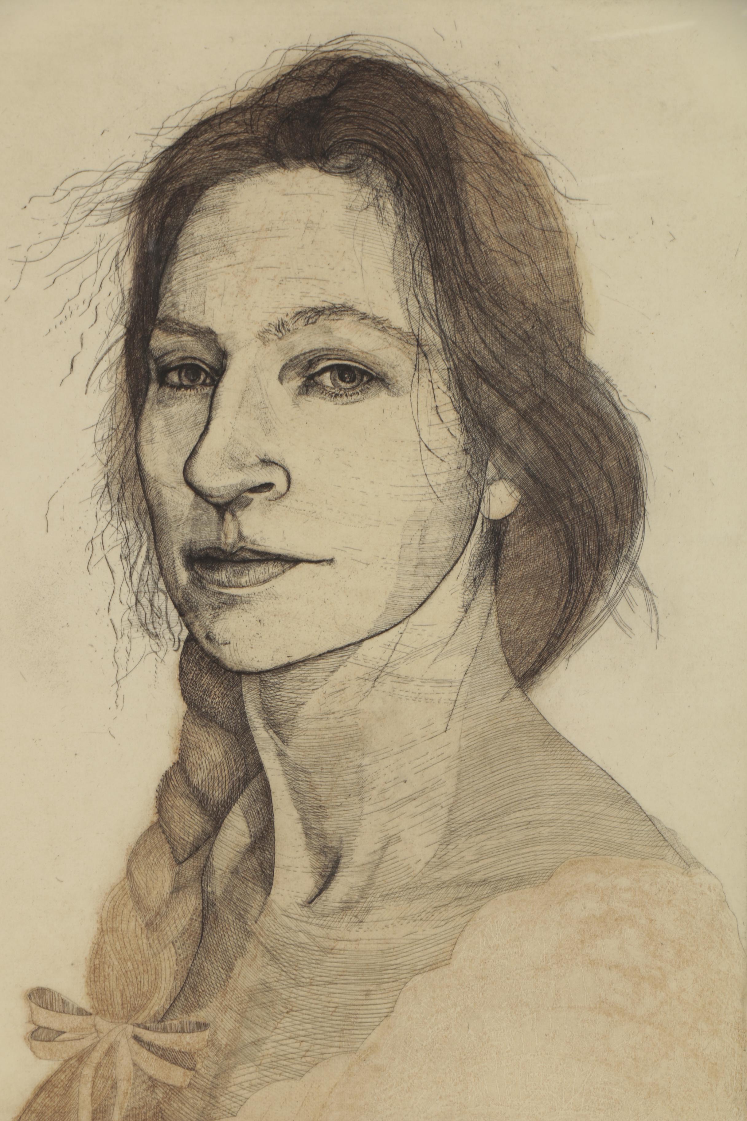 Adam Rake Etching "Charlie," 2012