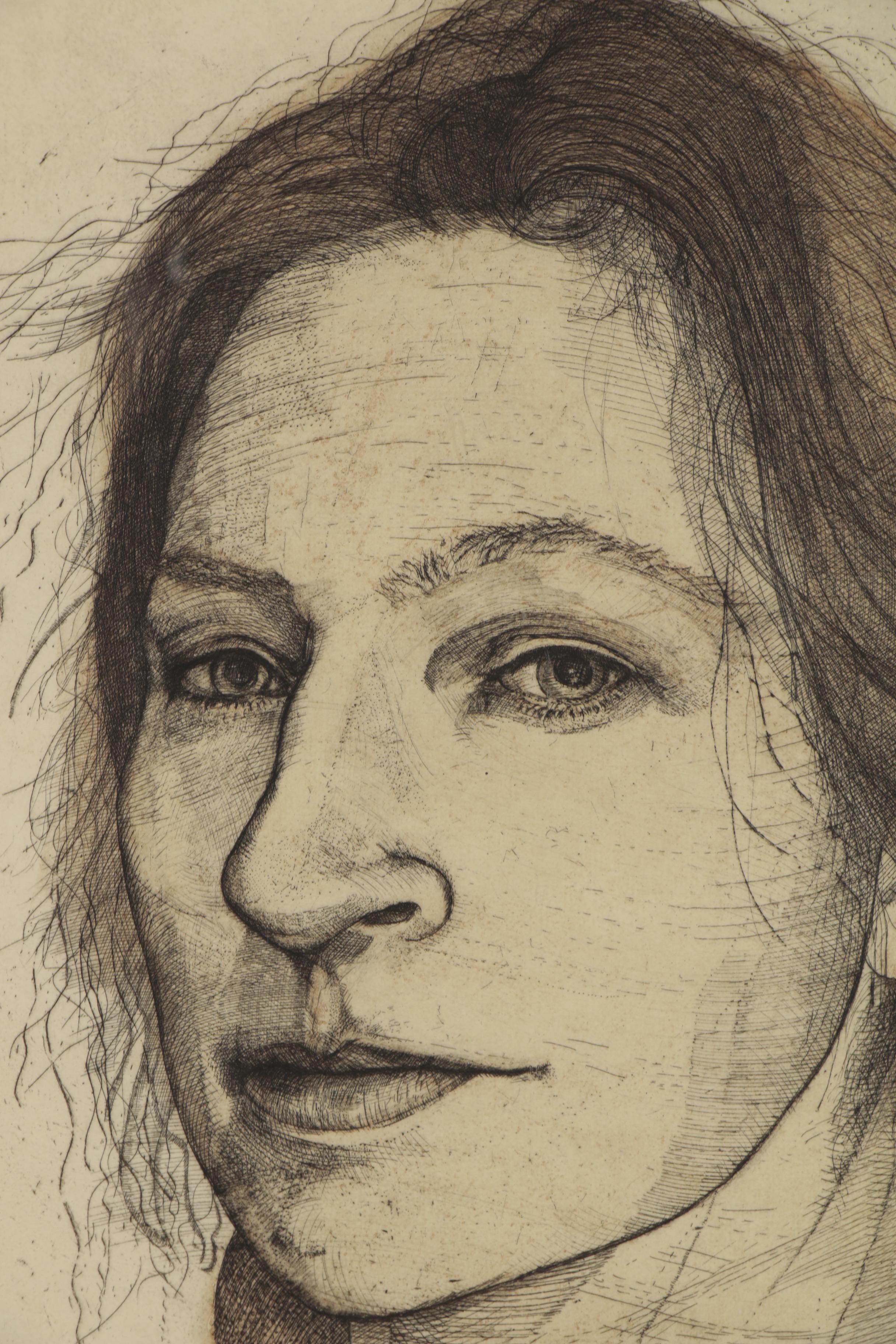 Adam Rake Etching "Charlie," 2012