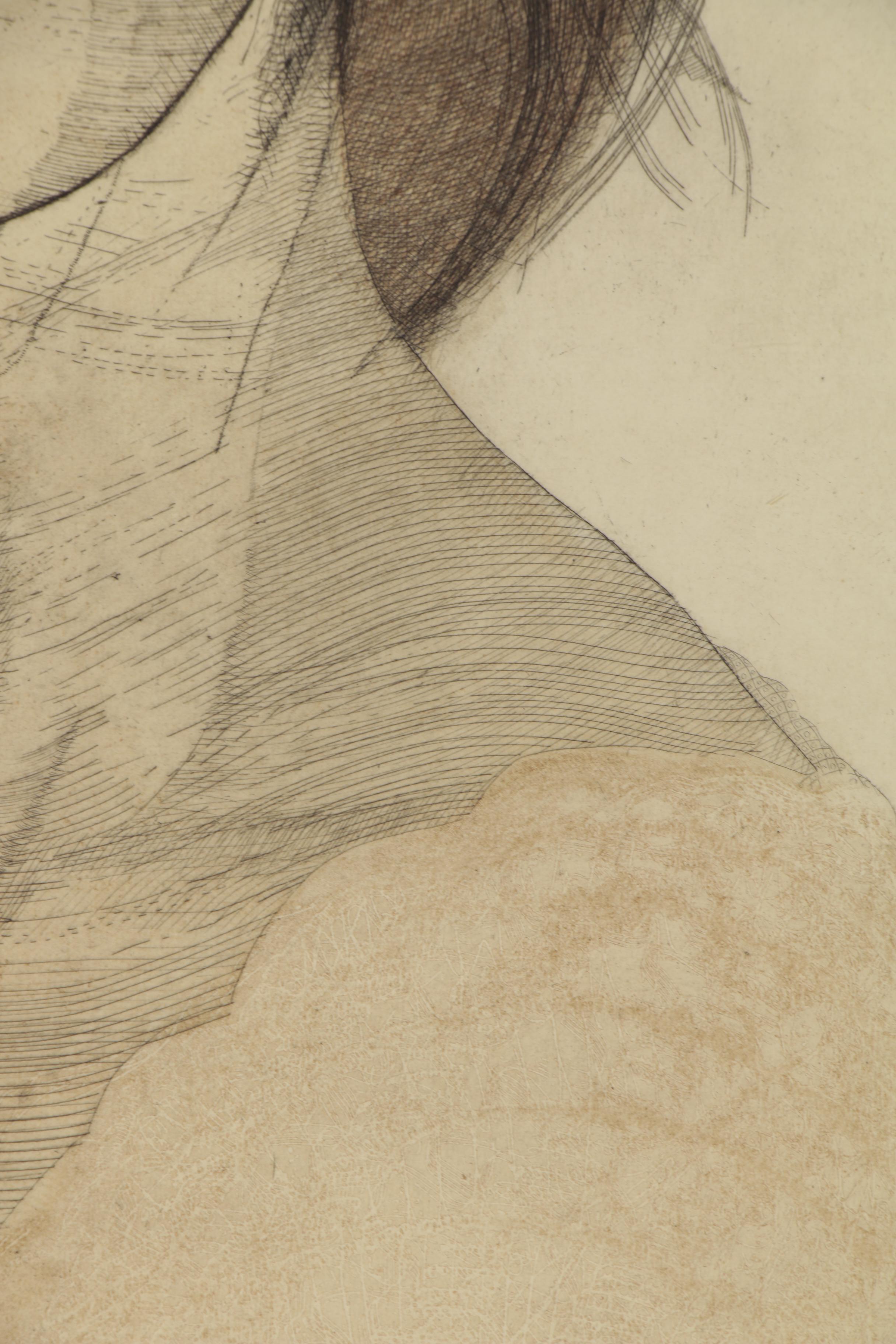 Adam Rake Etching "Charlie," 2012